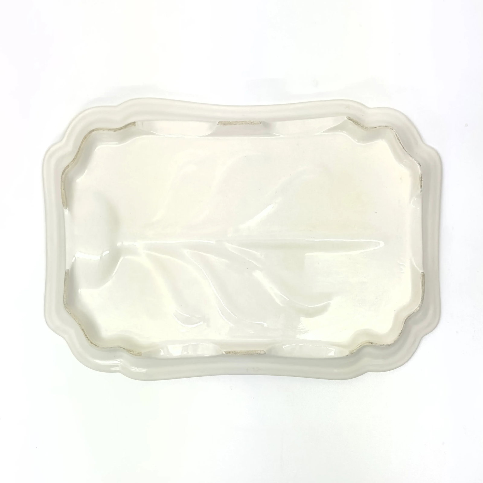 Oversized Rectangular Cream Ceramic Serving Platter - 10