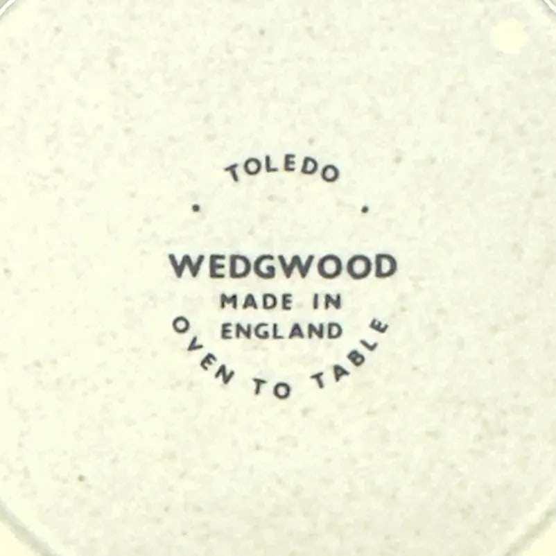 Mid 20th Century Chunky Graphic Blue & White Toledo Design Side Plates by Wedgwood - Set of 4 - 7