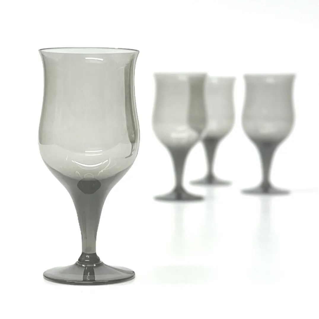 Mid 20th Century Cool Grey Tulip Shaped Aperitif Glasses - Set of 4 - 2