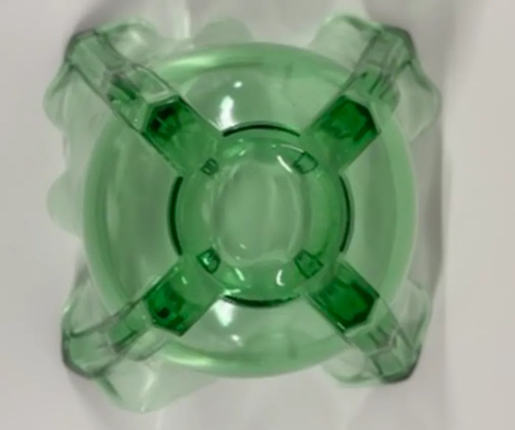 Hand Blown Green Handkerchief Vase, Italy, Circa 1960. - 8