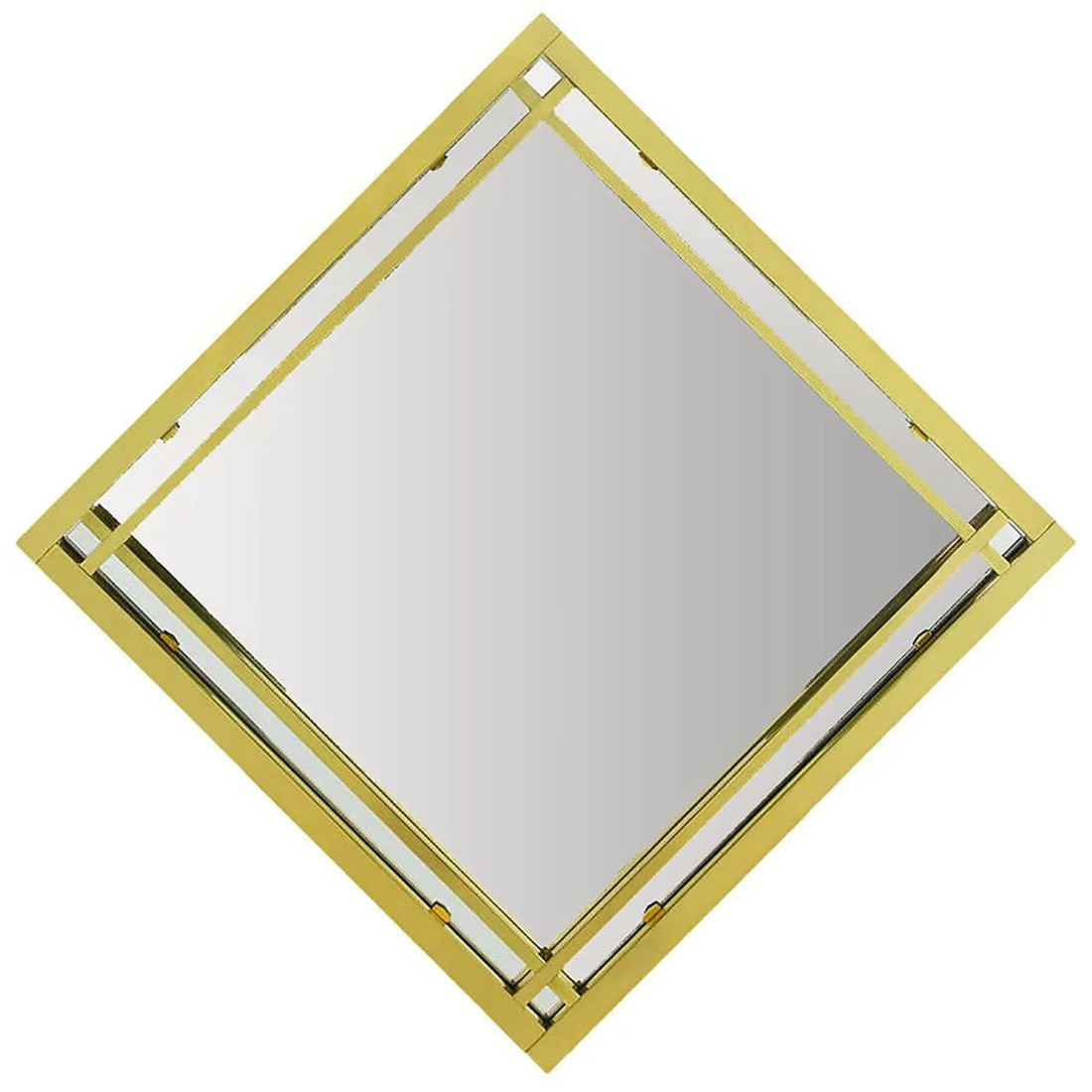 Brass Double Framed Mirror in the Style of Pierre Cardin - 5