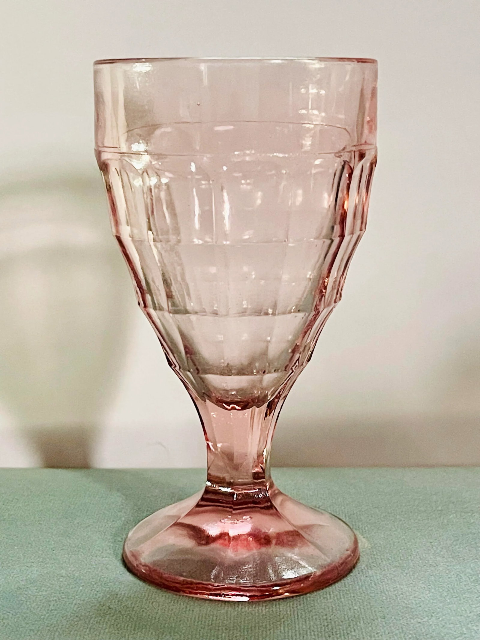 1930's Pink Hazel Atlas Water Goblets- Set of 4 - 3