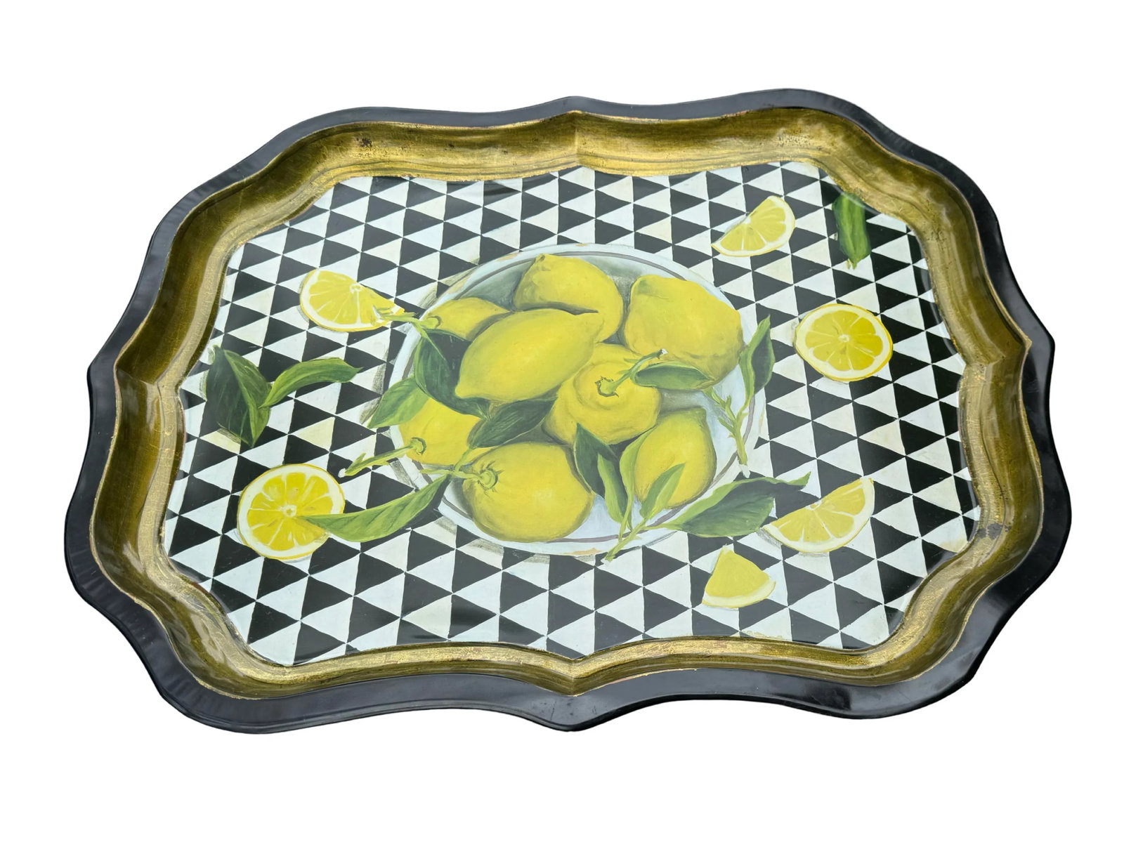 Hand Painted Lemon Tray - 2