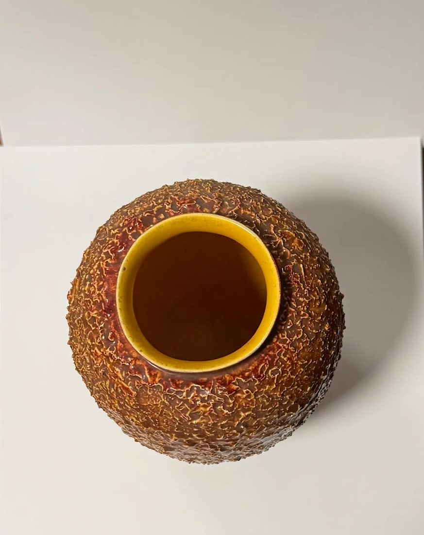 1970s Rust Studio Pottery Vase - 4
