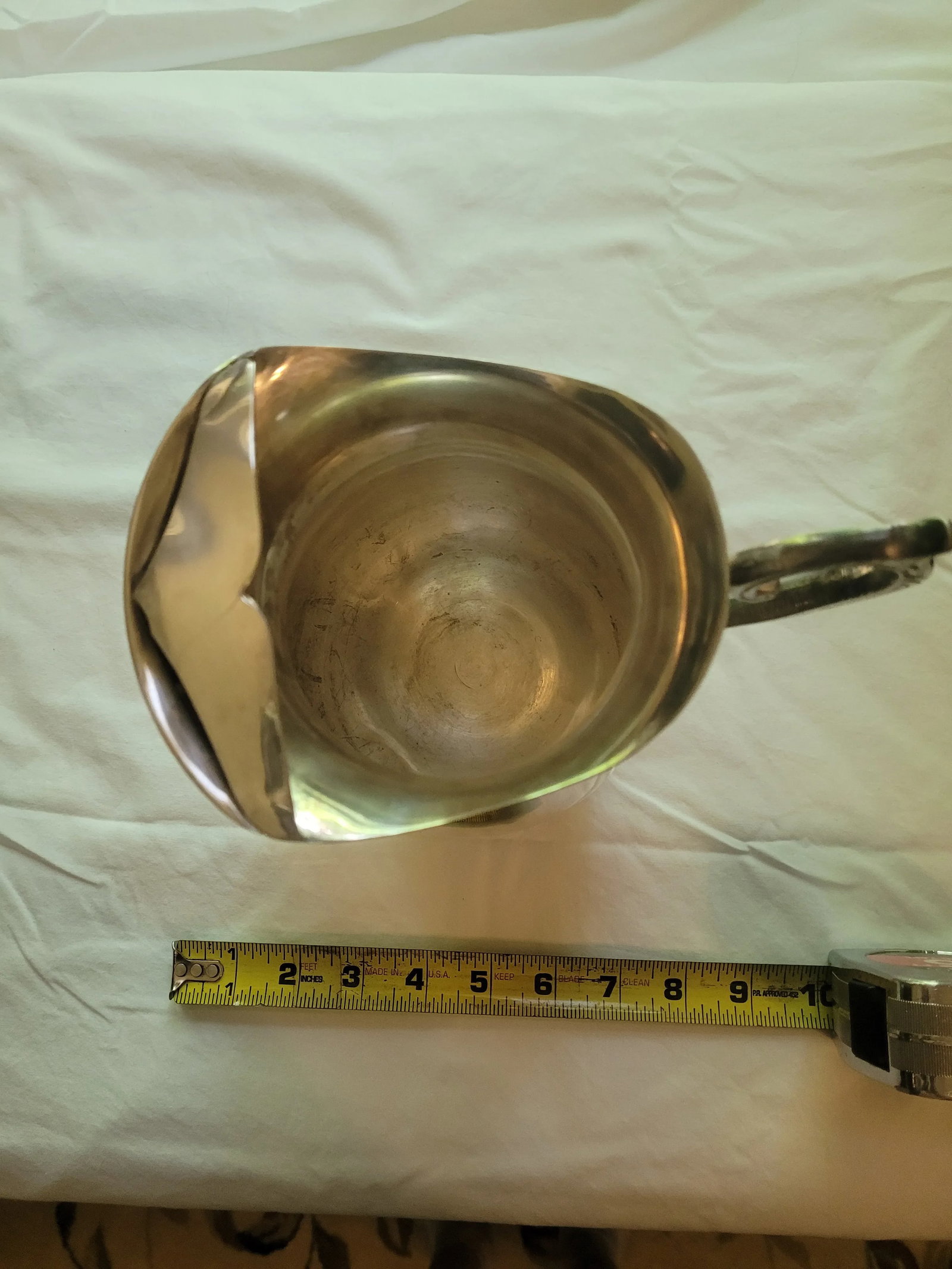 Vintage Silverplate Pitcher With Ornate Feet - 2