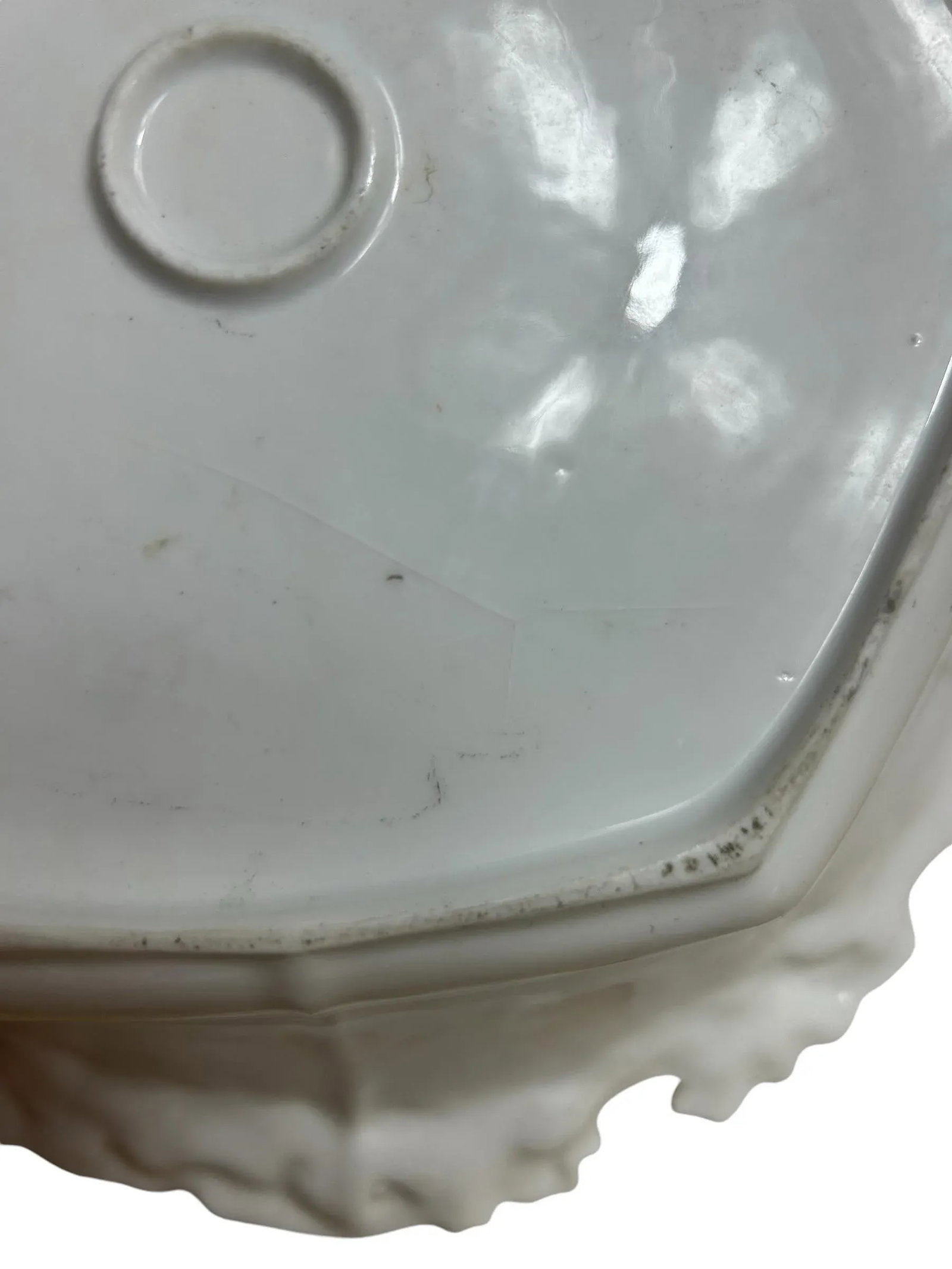 Antique Decorative Fruit Bowl Rs Prussia Floral Pink Rose Gold Trim - 4