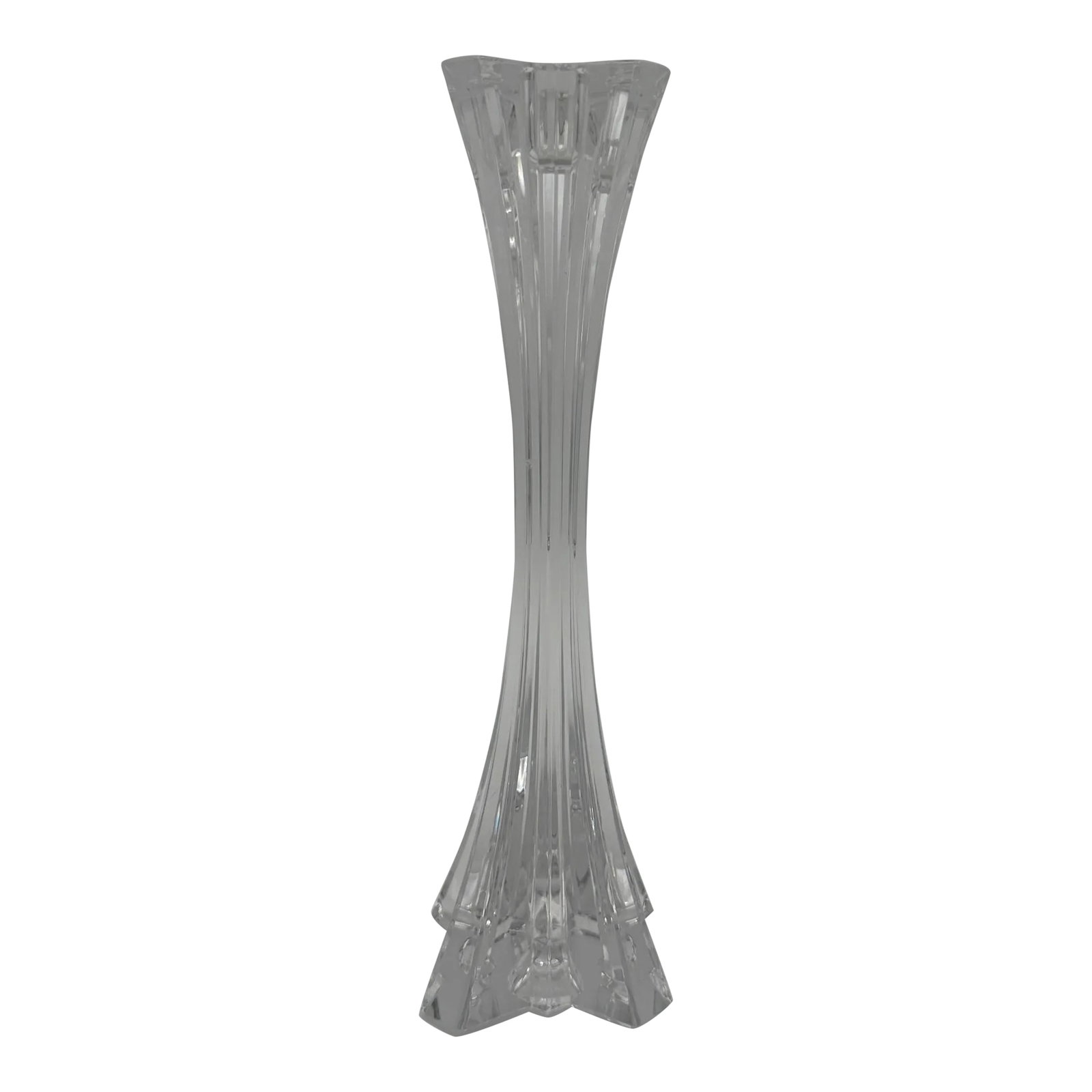 Lenox Devotion Lead Crystal Candlestick: Beautiful lead crystal candlestick from Lenox. Circa 2004 Condition: Alterations: Original Condition Unaltered Imperfections: Some Imperfections Condition Notes: Tiny flea bite on edge. Looks more