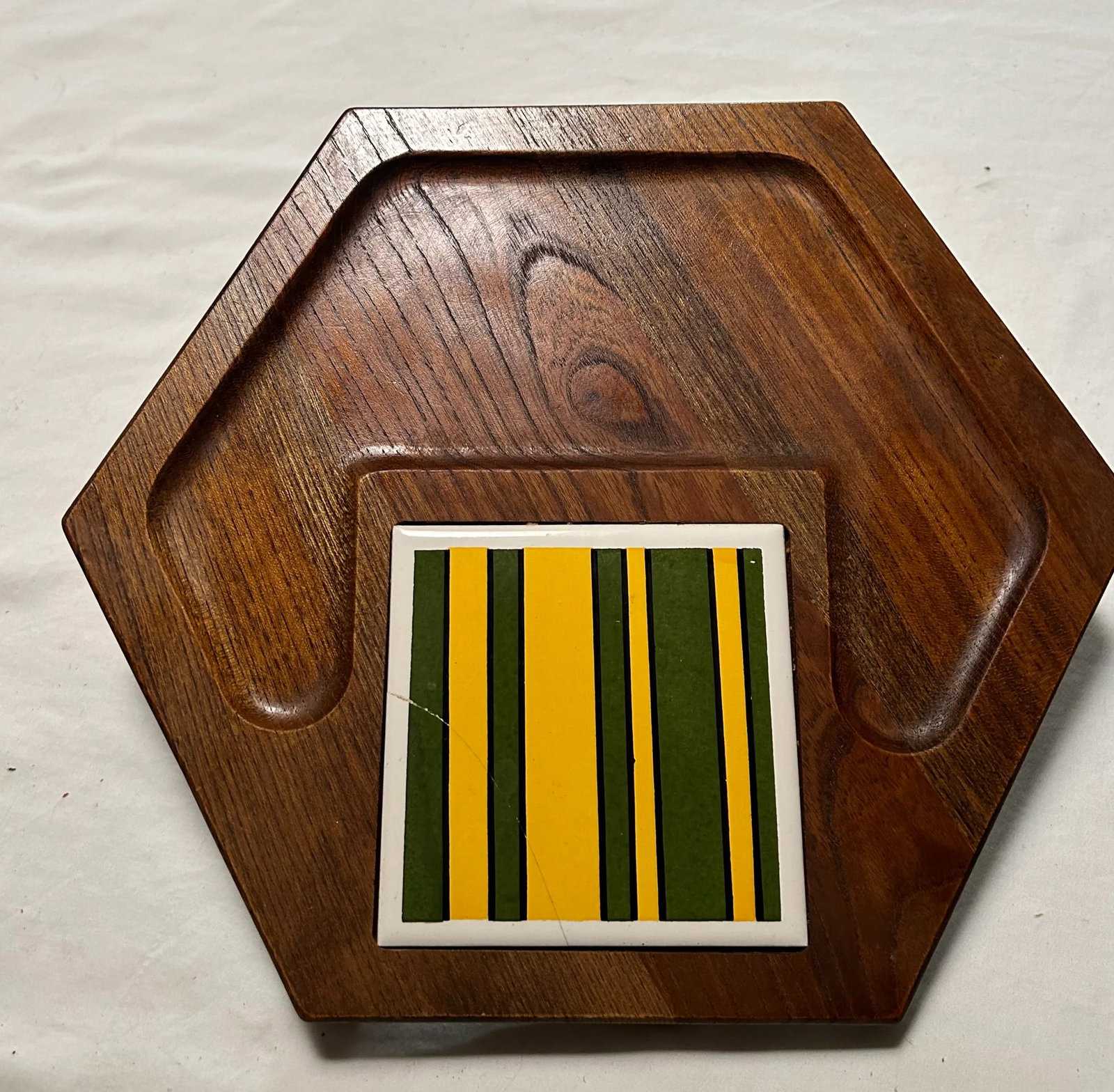 Mid 20th Century French Wood and Tile Charcuterie Boards- Set of 4 - 4