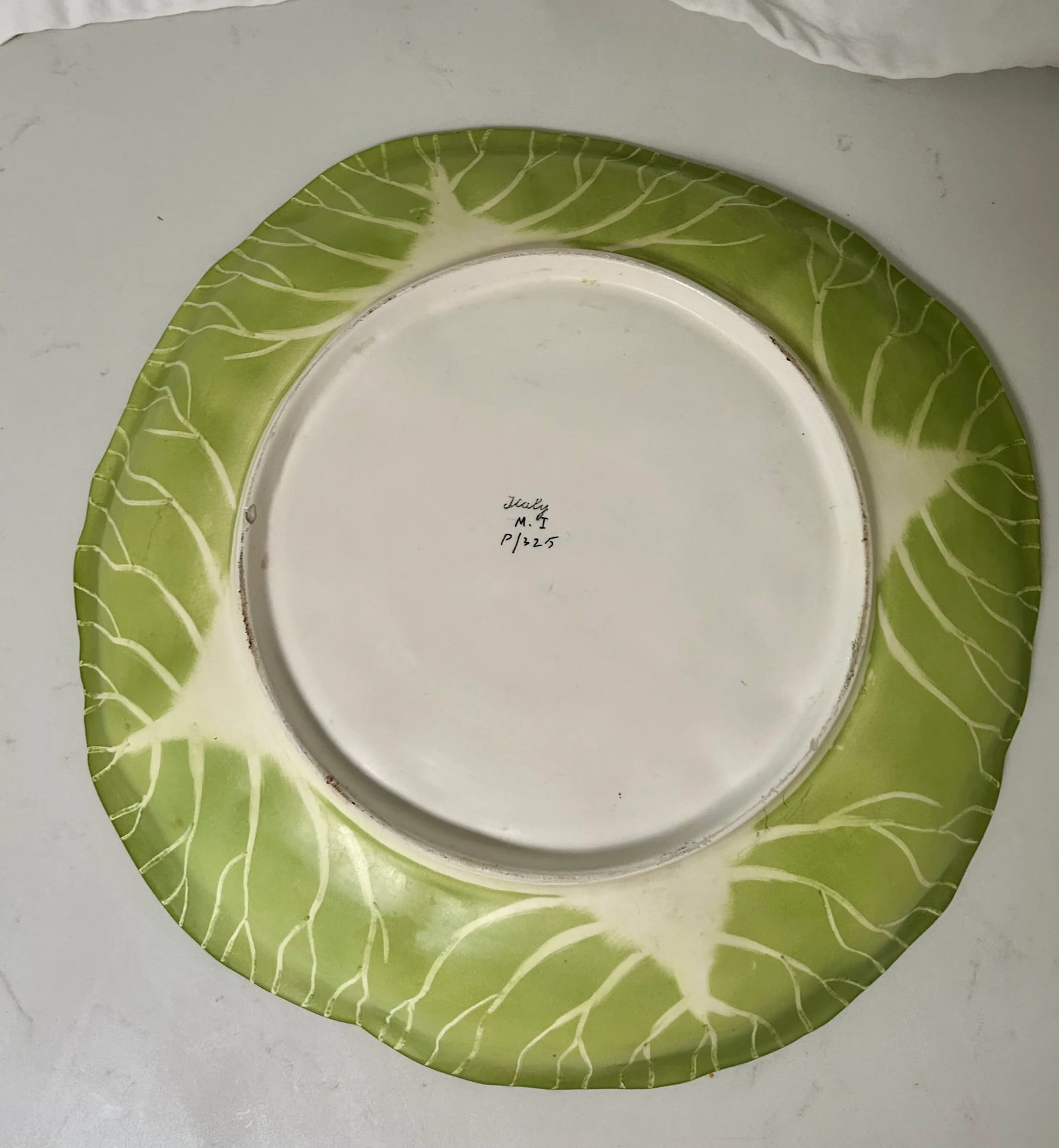 1960's Majolica Trompe-l'Oeil Cabbage Tureen and Underplate- 2 Pieces - 9