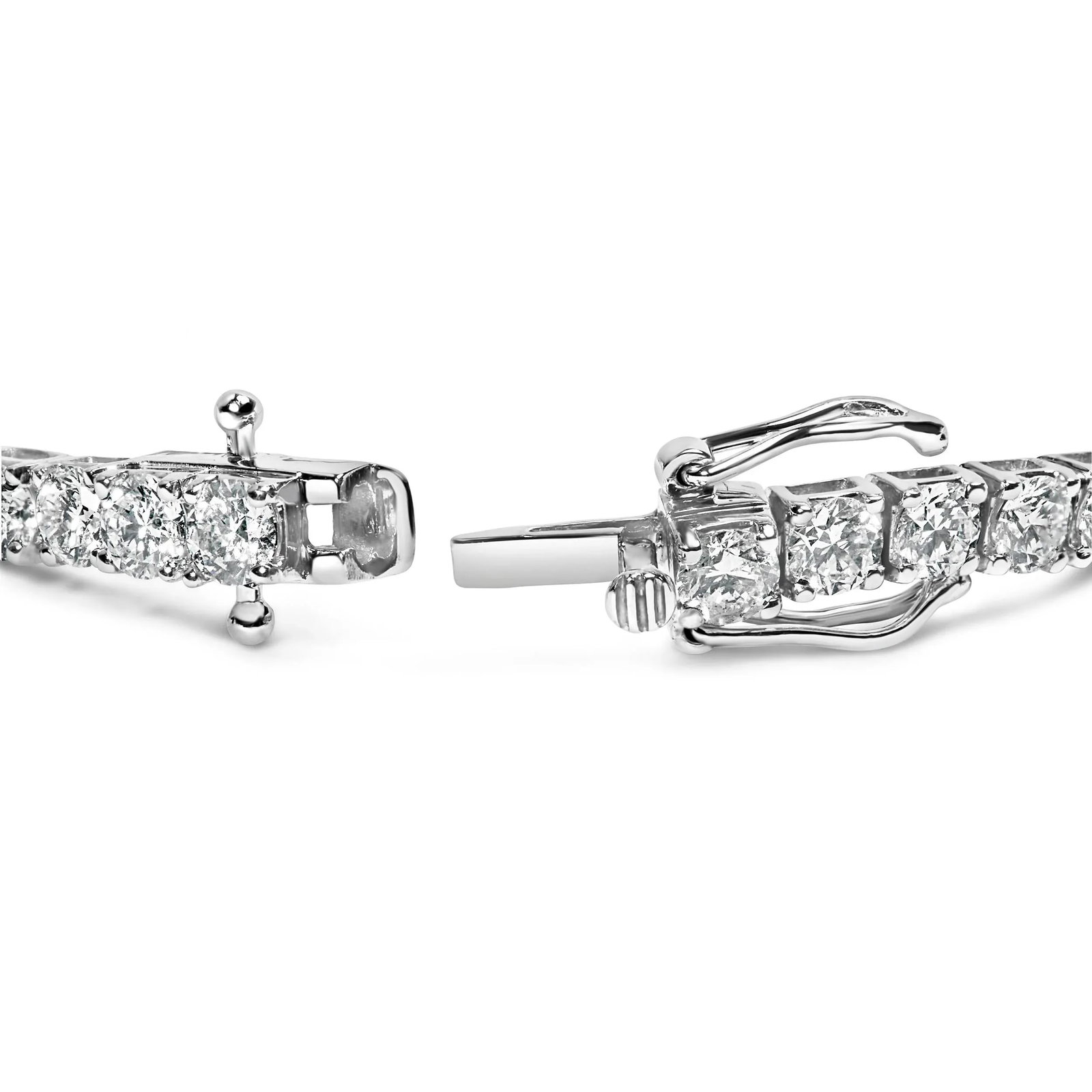 14K White Gold 10.00 Cttw Prong Set Lab Grown Round Diamond Classic Tennis Bracelet (F-G Color, VS2- - 2