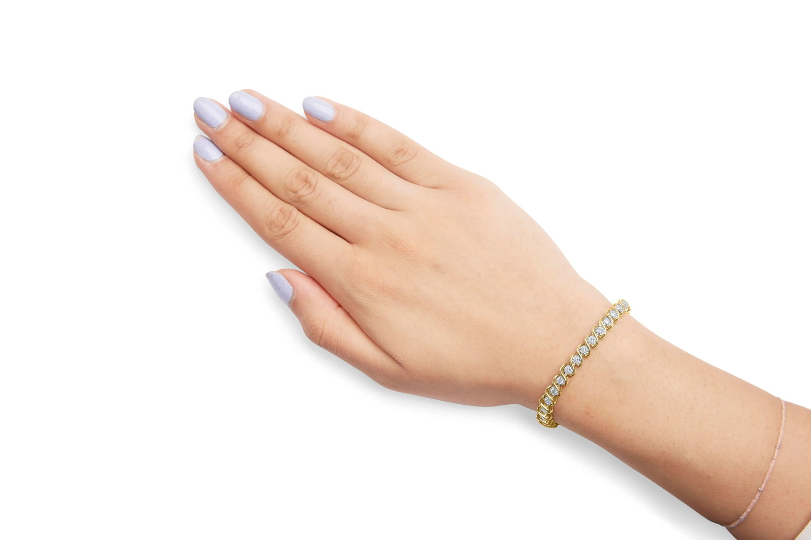 10K Yellow Gold 3 cttw Round-Cut Diamond Spiral Link 7.50" Bracelet (I-J Color, I1-I2 Clarity) - 5