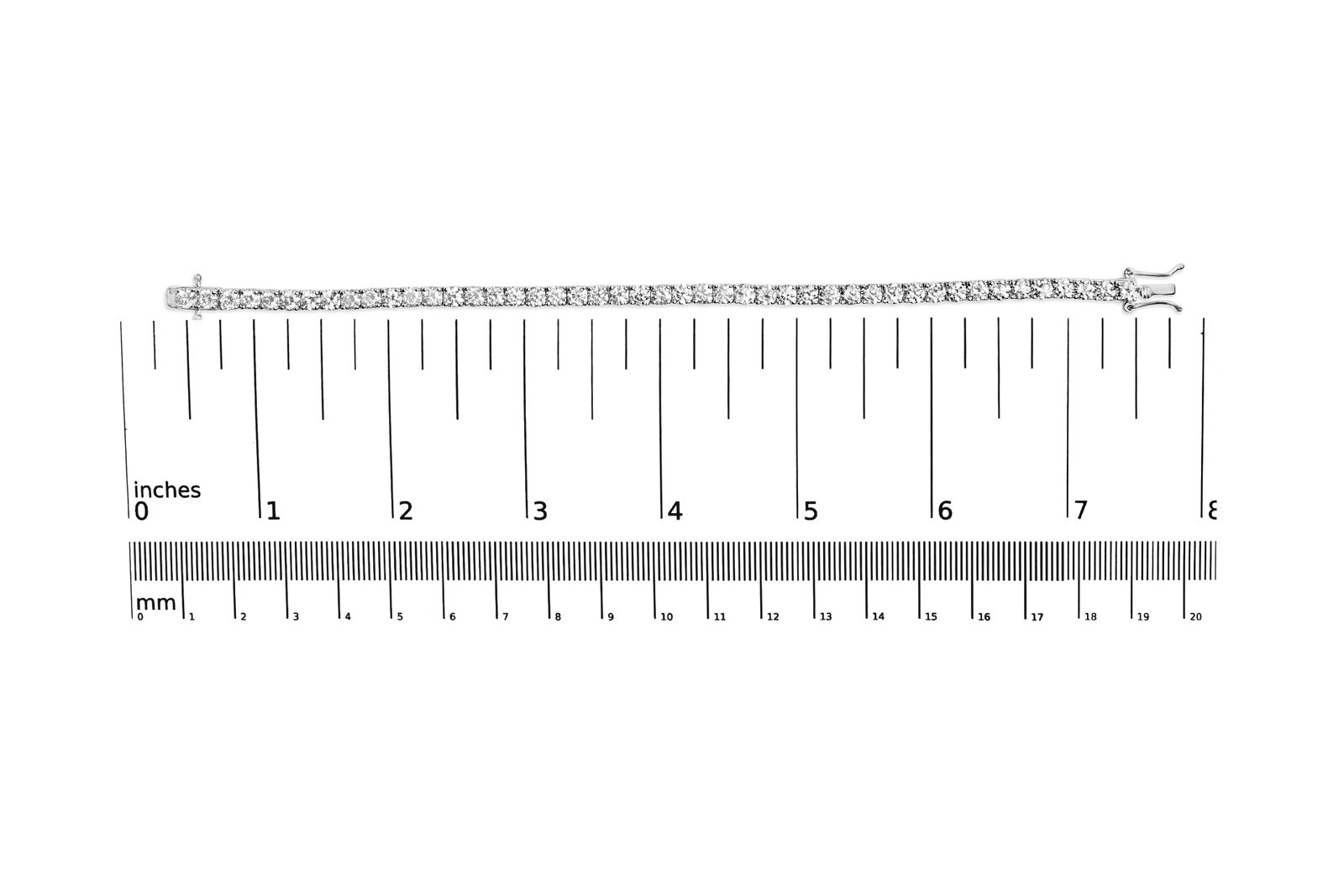 14K White Gold 5.00 Cttw Prong Set Lab Grown Round Diamond Classic Tennis Bracelet - 7.25" - 6