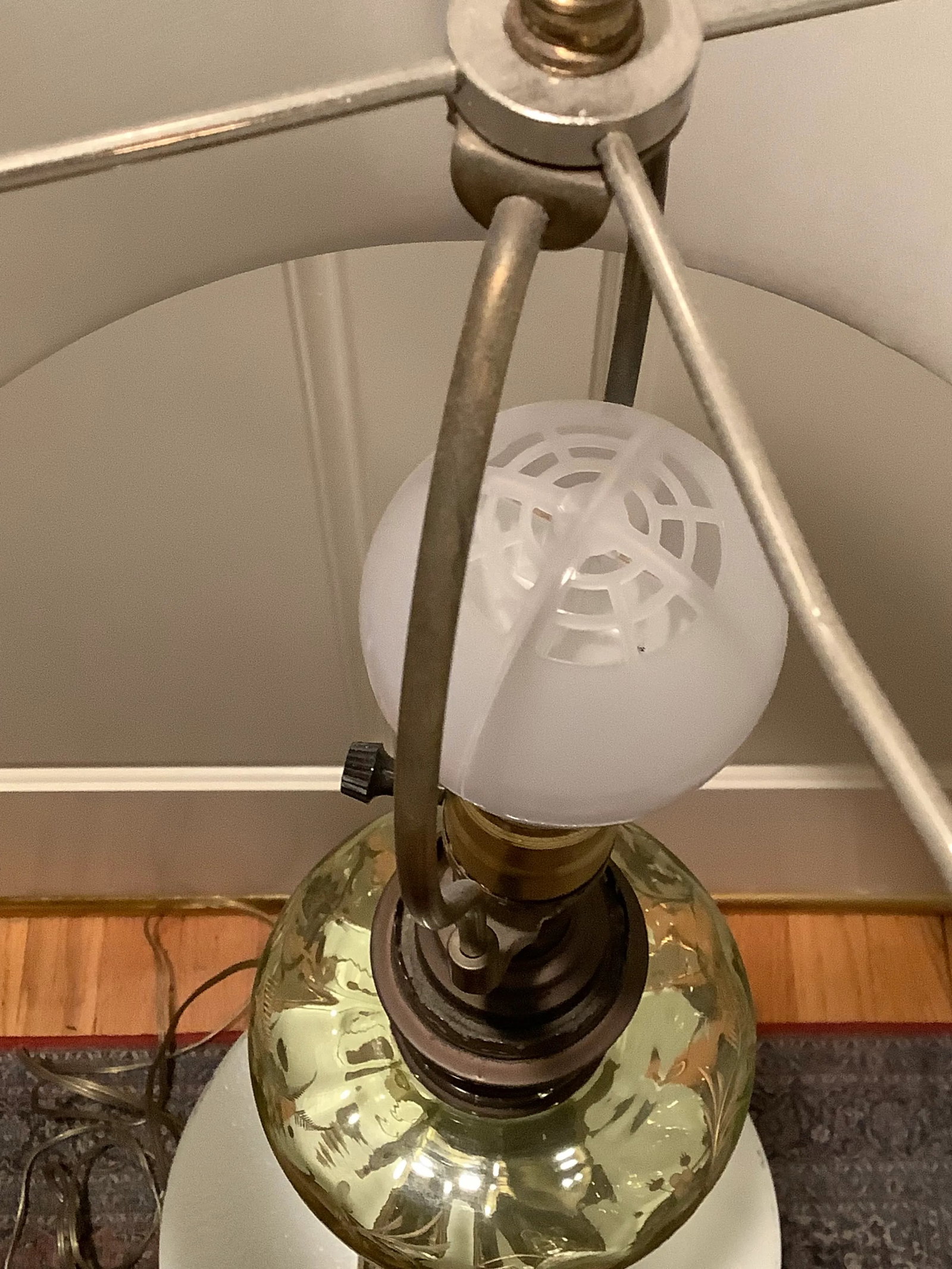 1950s Green Marble Table Lamp - 5