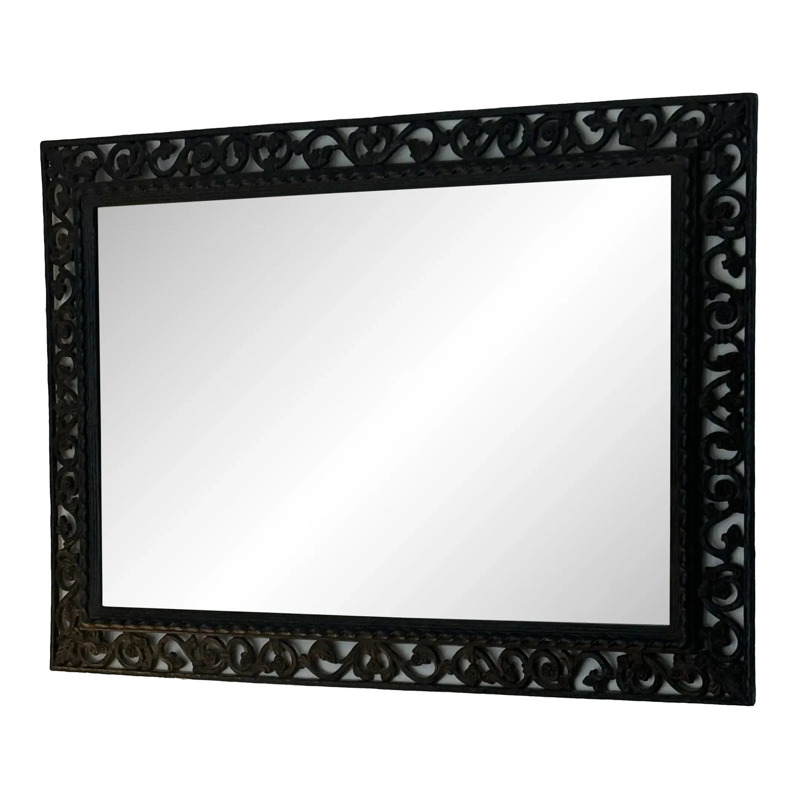 Mid Century Syroco 1964 Floral Design Mirror: Beautiful Vintage Syroco Floral Design Mirror.Perfect for any room in your home.It can be hung Vertically or Horizontally.This Mirror Measures 36"W 26"H 1.5"D. The Name Syroco,Dated 1964 and Made in