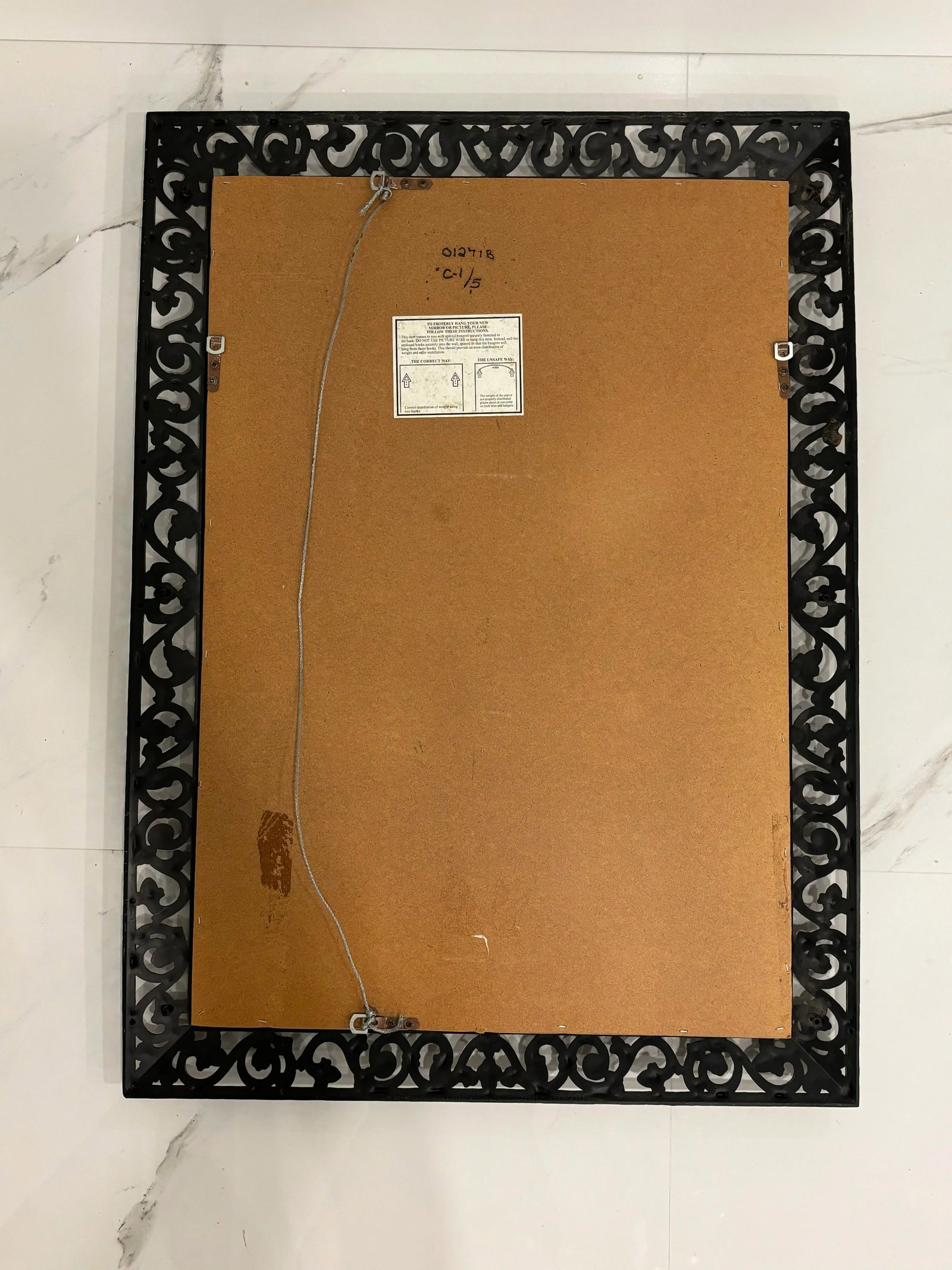 Mid Century Syroco 1964 Floral Design Mirror - 4