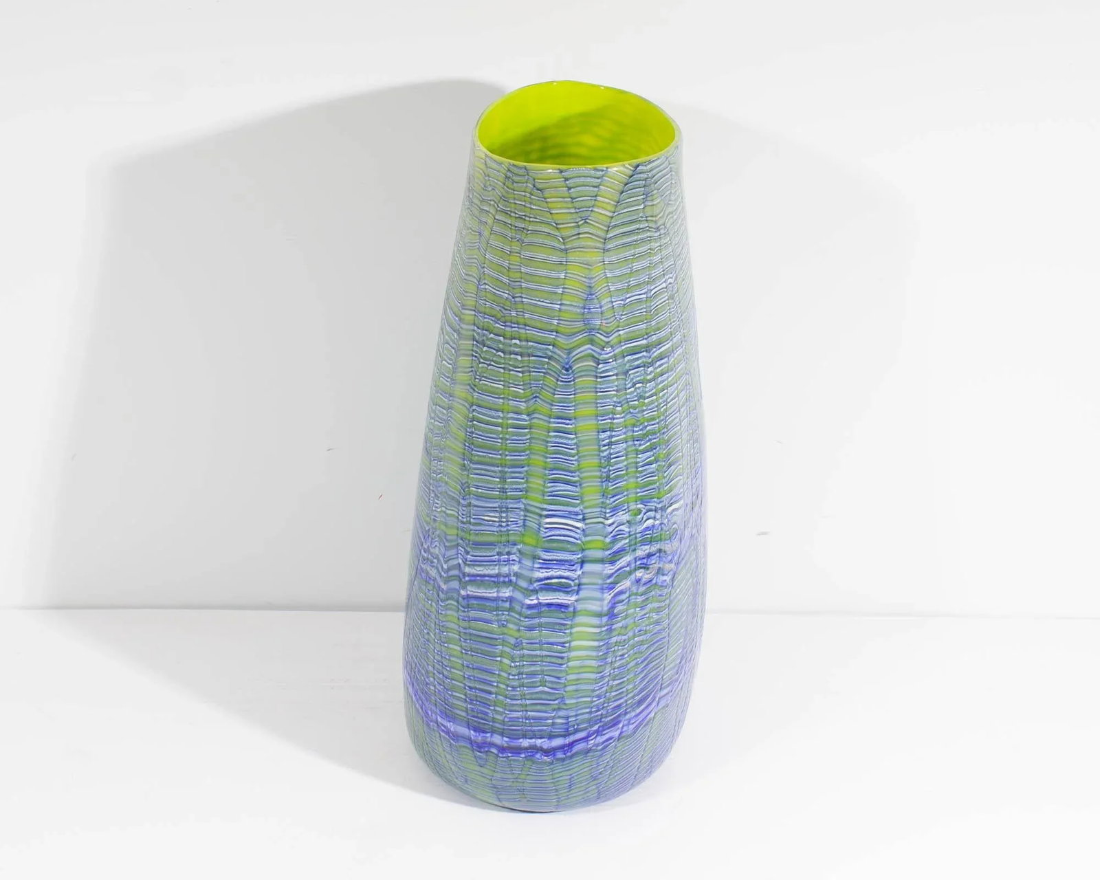 2001 Art Glass Vase Signed by Artist Rod Sounik - 3