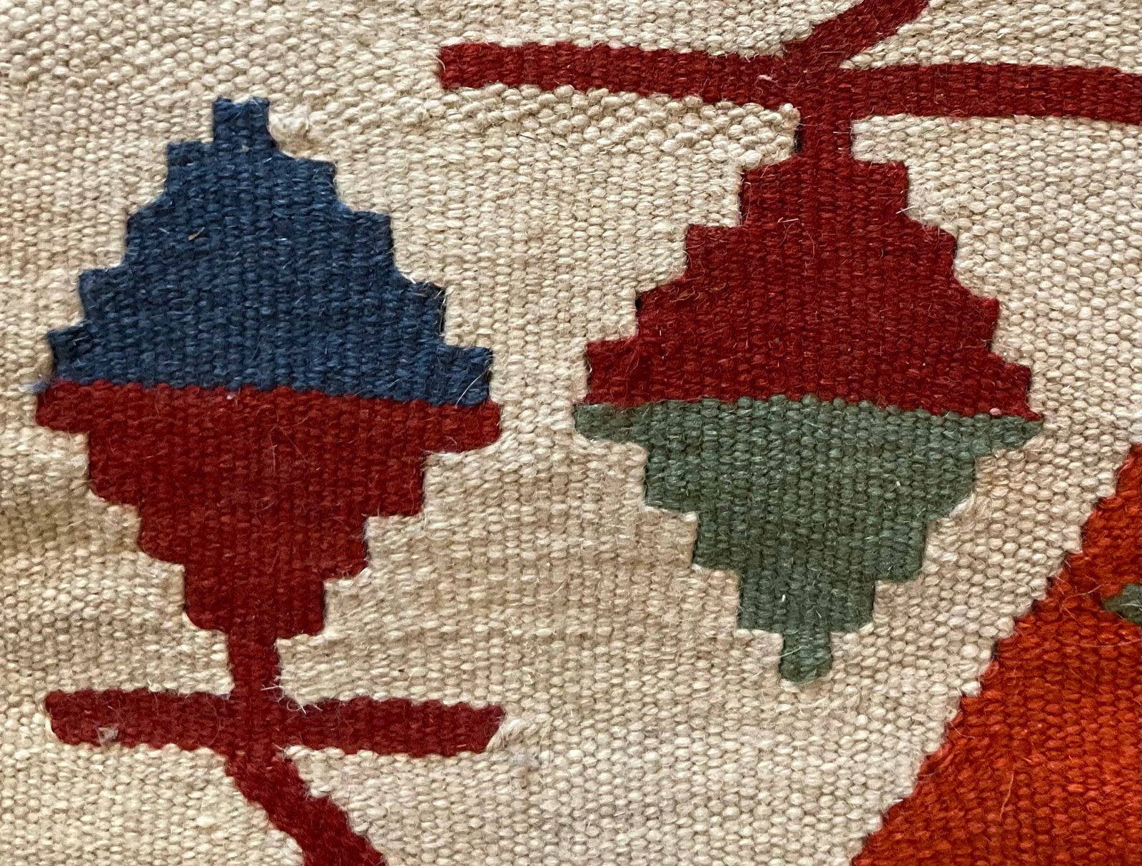 1960s Vintage Colorful Handmade Turkish Kilim Tribal Rug 64" X 43" - 7