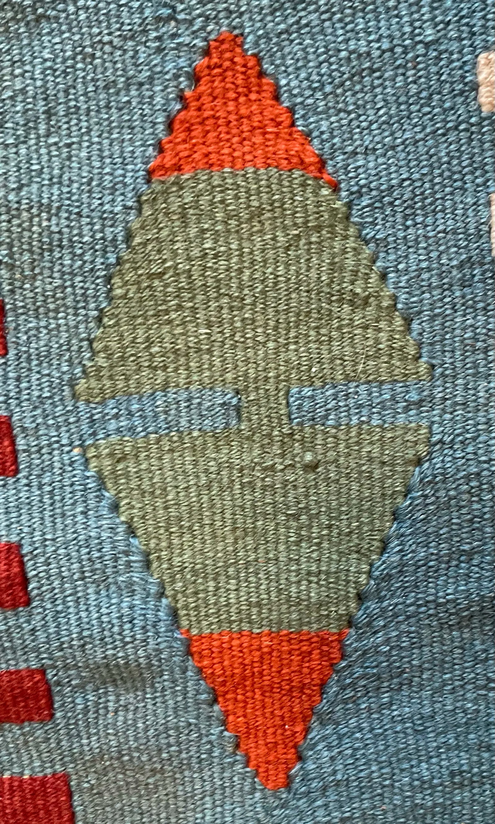 1960s Vintage Colorful Handmade Turkish Kilim Tribal Rug 64" X 43" - 9