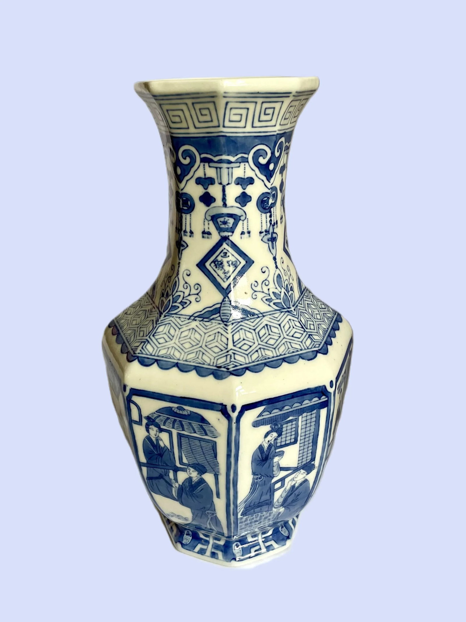 Vintage Chinese Blue and White Urn - 3