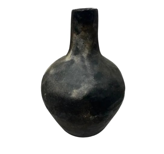 Gafsa Clay Vessel: This Gafsa clay vessel hails from Tunisia, specifically the town of Gafsa known for its pottery craftsmanship. This traditional vessel is crafted from locally sourced clay, showcasing the region's