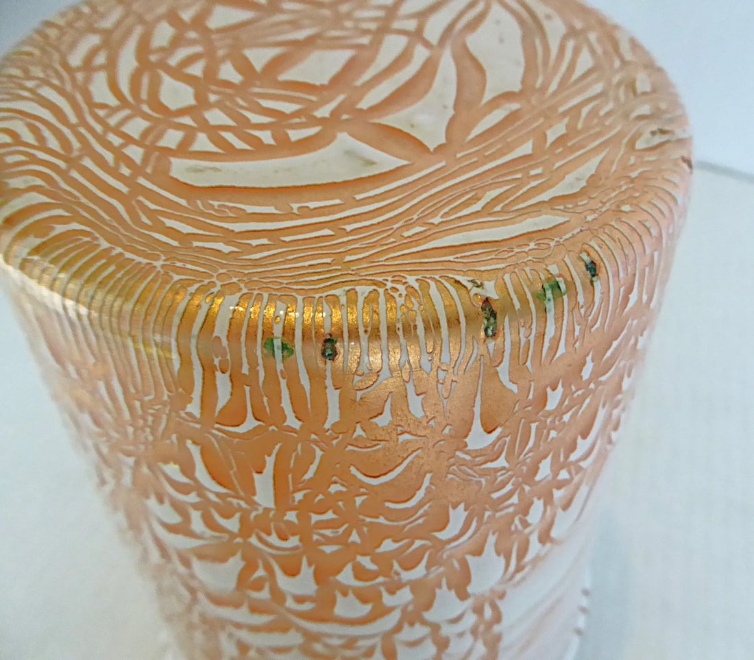 Mid Century Modern Copper Metal Enamel Large Vessel With Abstract Design by Harold Tishler 1950s - 10