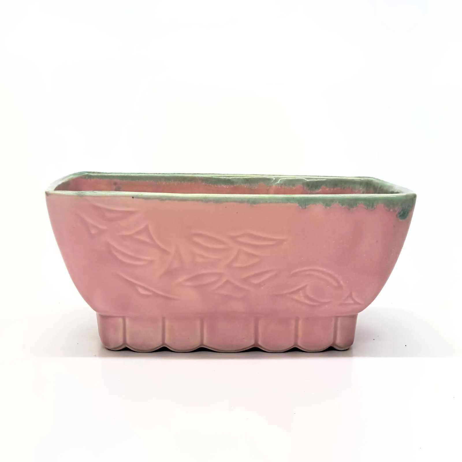 Vintage Rectangular Raspberry Pink Planter Curation - Group of 2 - 4