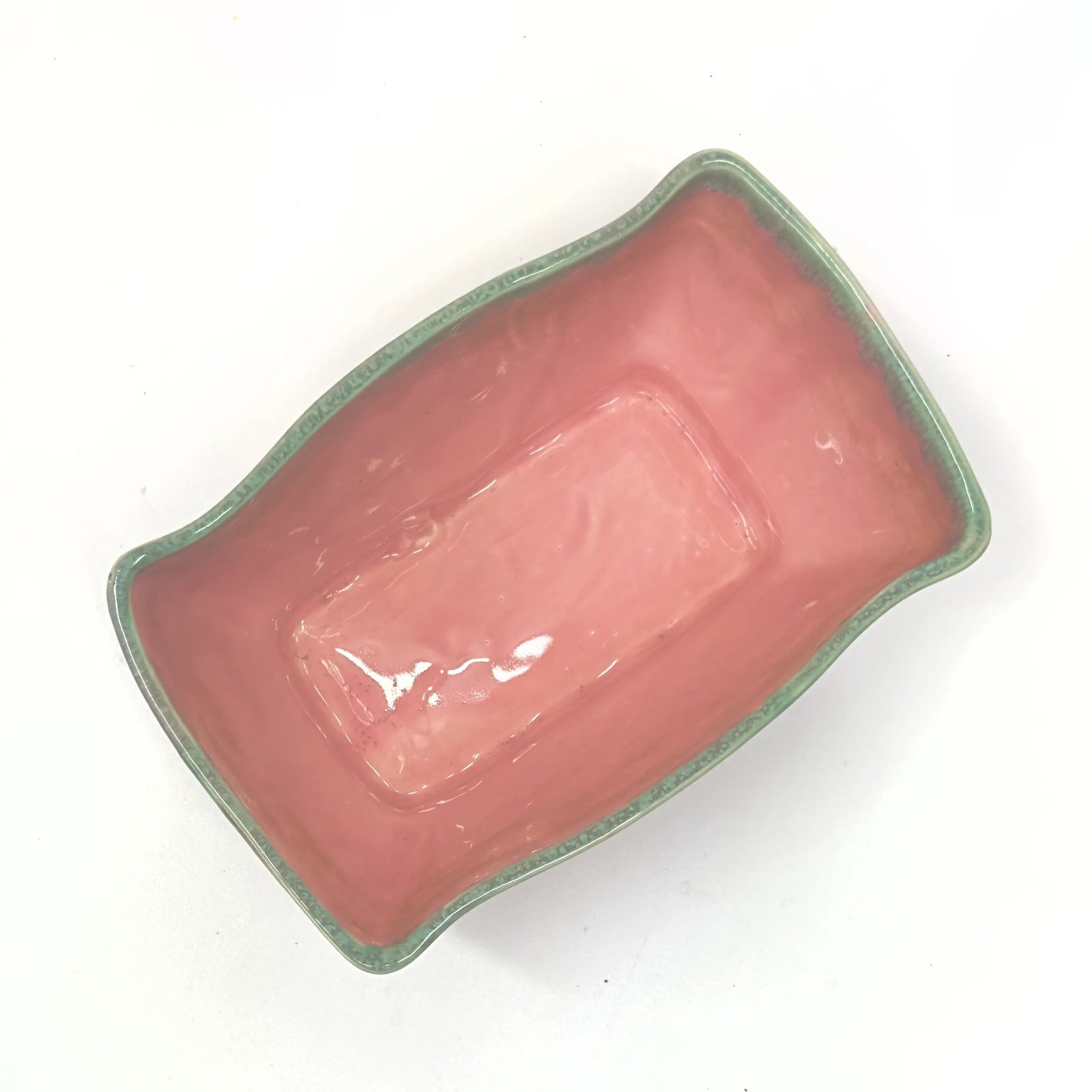 Vintage Rectangular Raspberry Pink Planter Curation - Group of 2 - 6