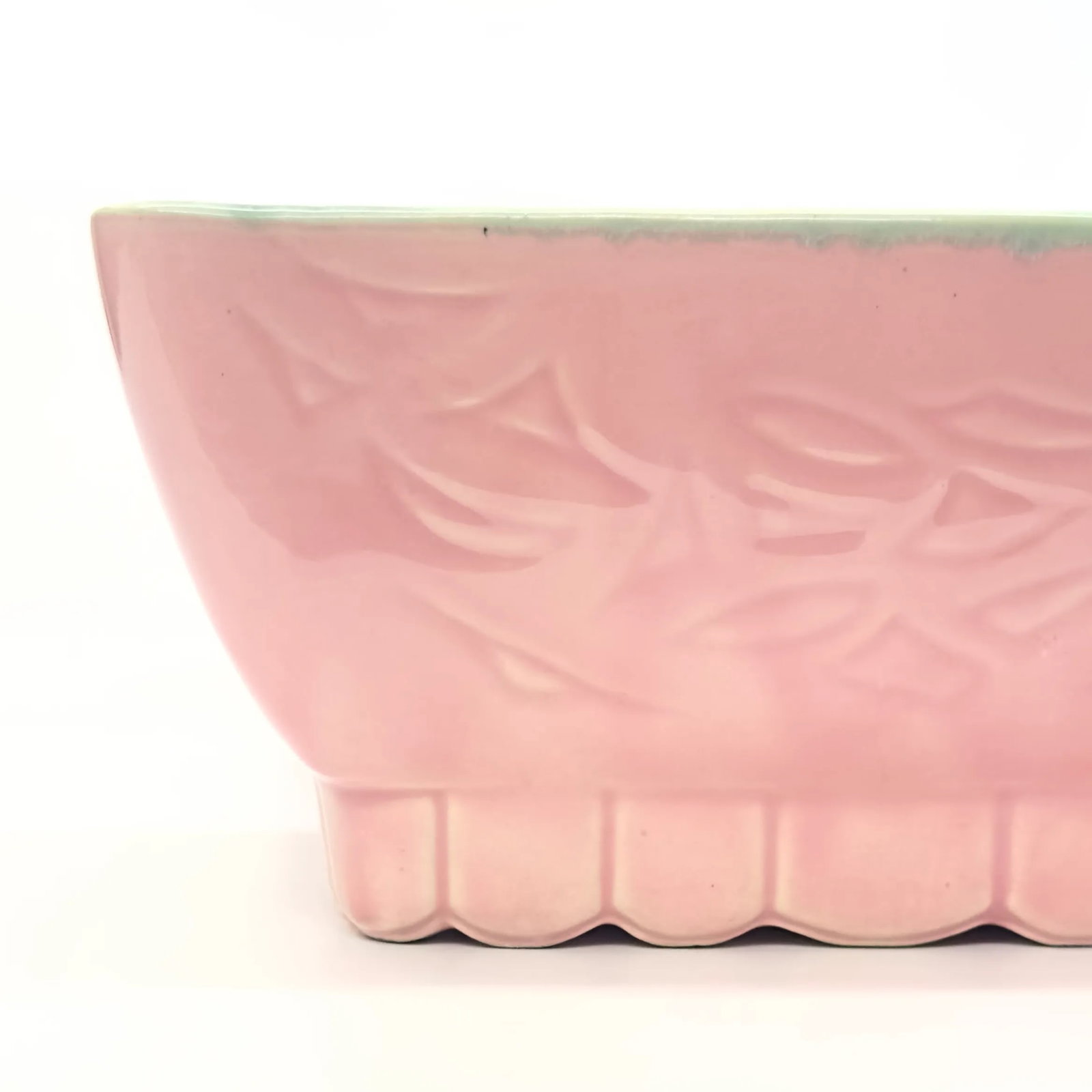 Vintage Rectangular Raspberry Pink Planter Curation - Group of 2 - 7