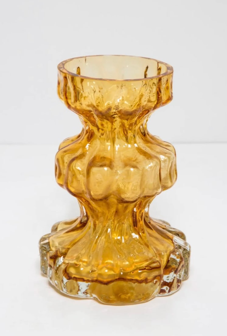 Vintage Ingrid Glass Rock Crystal Vase - 2