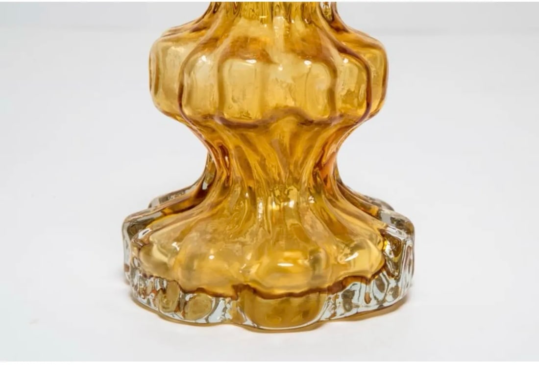 Vintage Ingrid Glass Rock Crystal Vase - 5