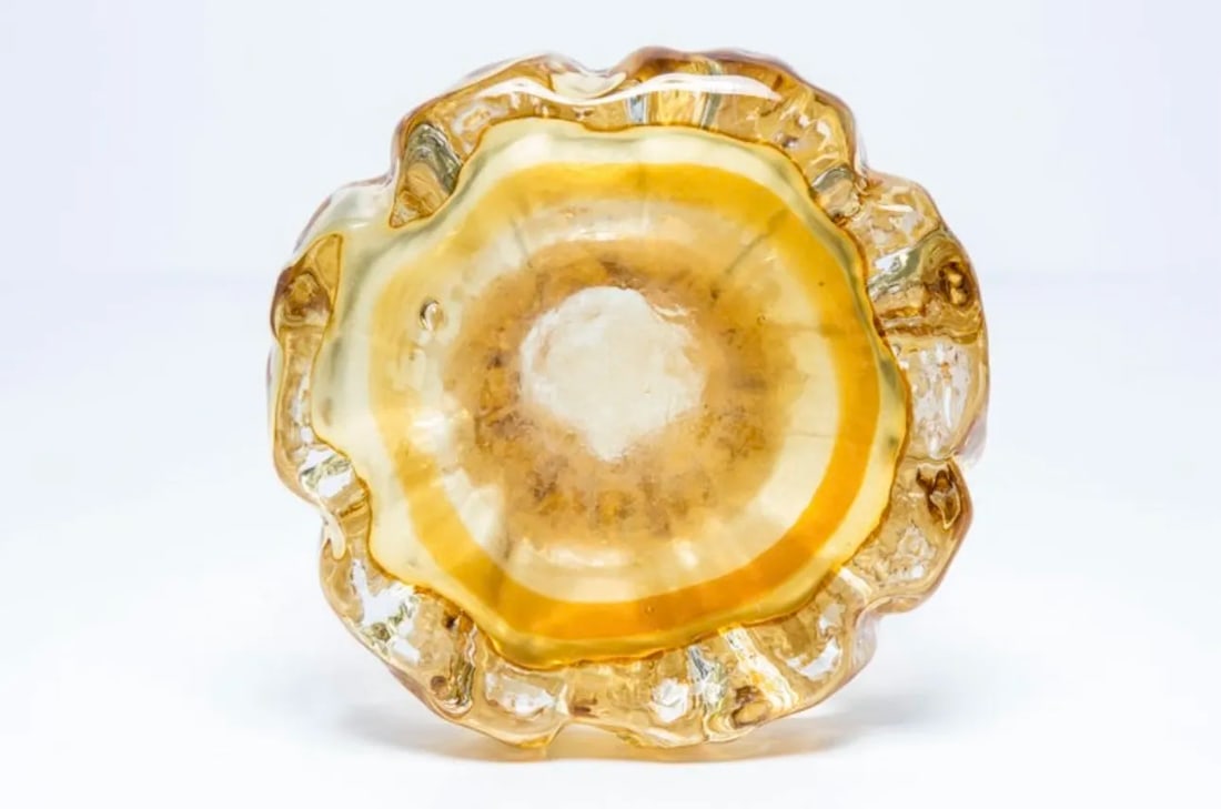 Vintage Ingrid Glass Rock Crystal Vase - 9