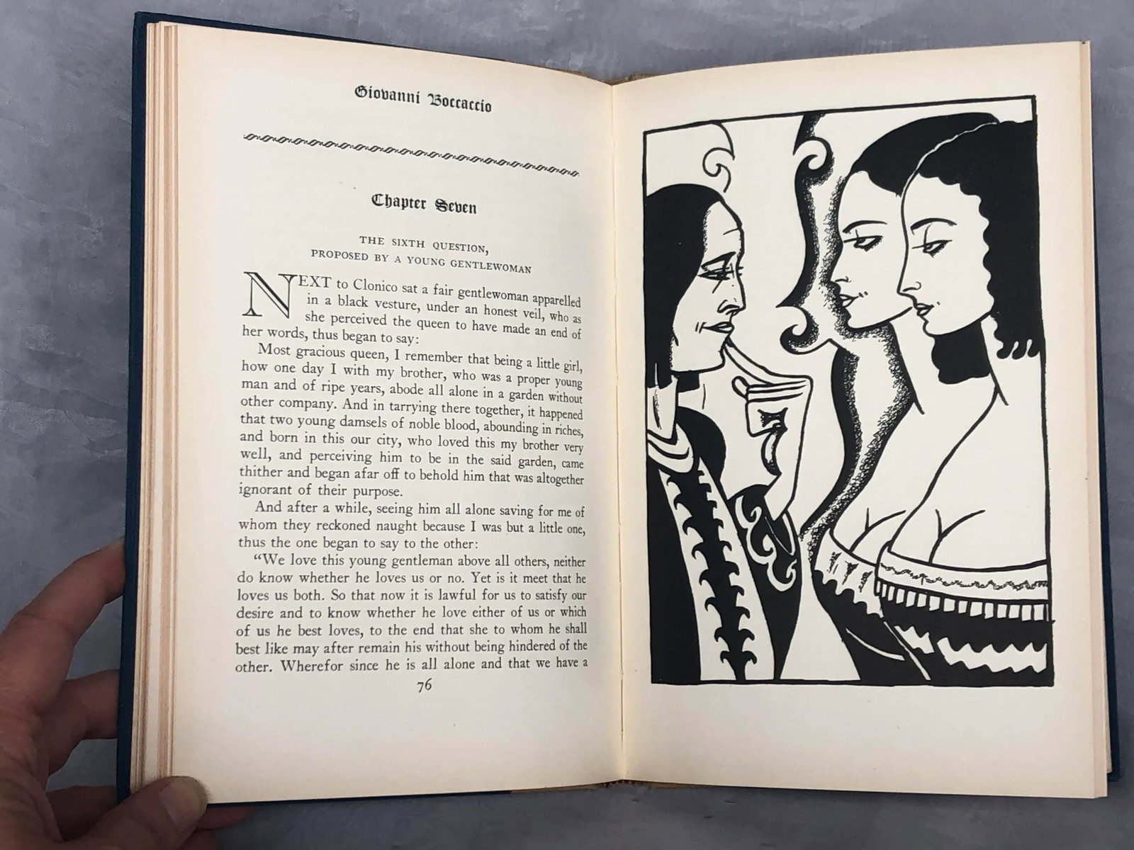 Giovanni Boccaccio Love Stories Illustrated Decorative Book - 9
