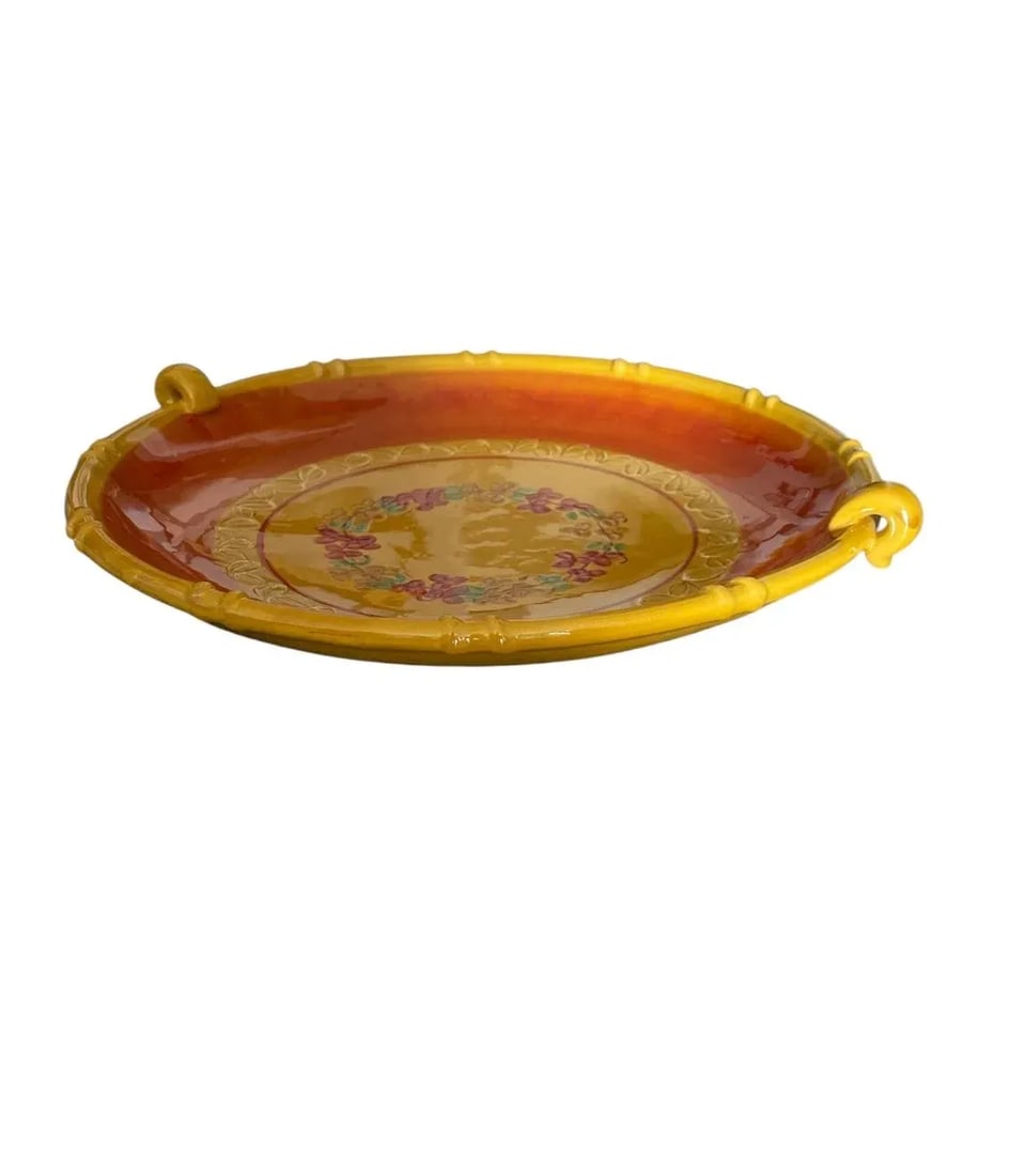 1960s Provencal Ambiance Collections Stoneware Oval Bowl Platter - 5