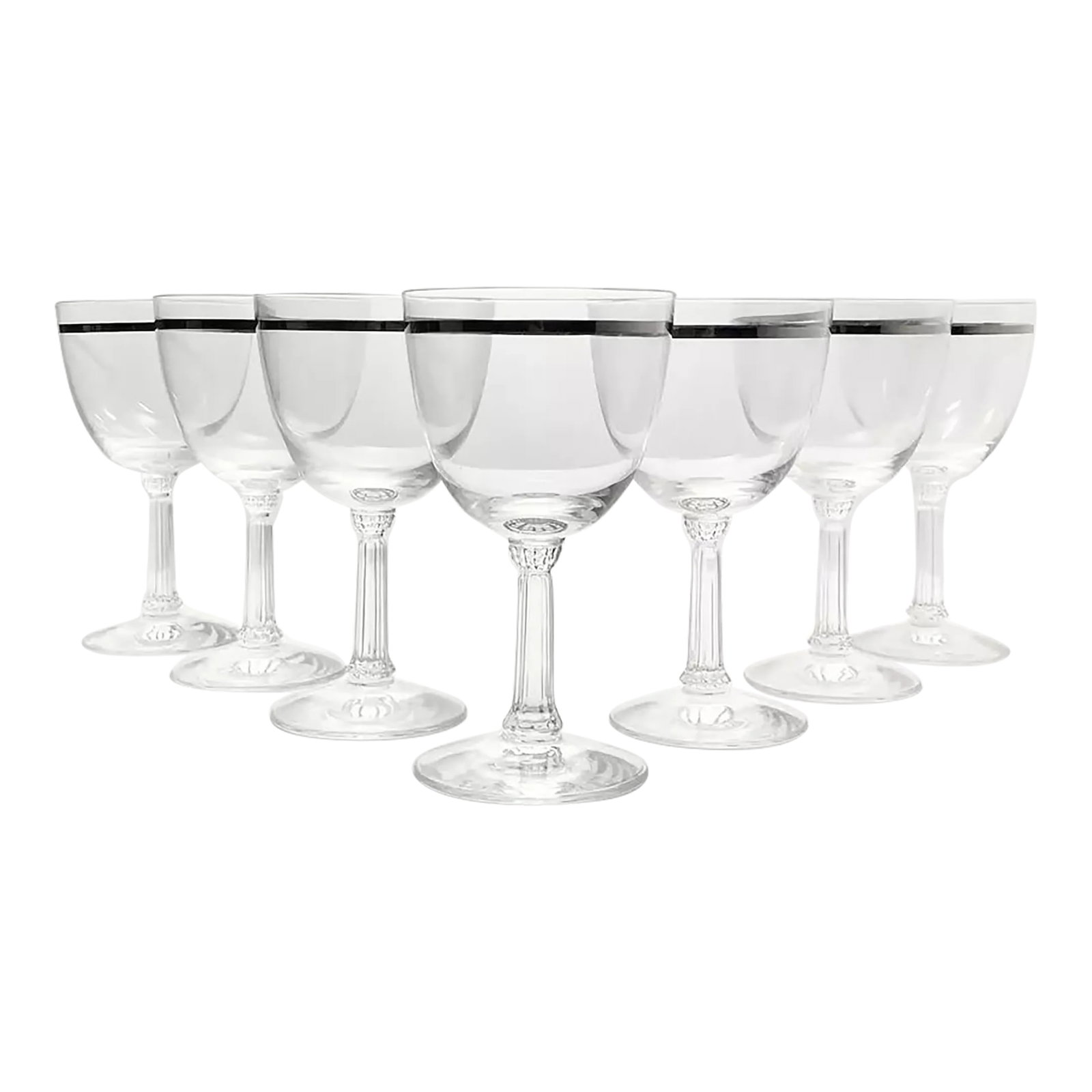 1960s Fostoria "Reflection" Set of 7 Water Glasses: Fostoria "Reflection" Set of 7 Water Glasses 6 1/4" 10oz Signed No chips, cracks, or fleabites. Height 6 1/4" Holds 10oz Circa 1960s Condition: Alterations: Original Condition Unaltered Imperfection