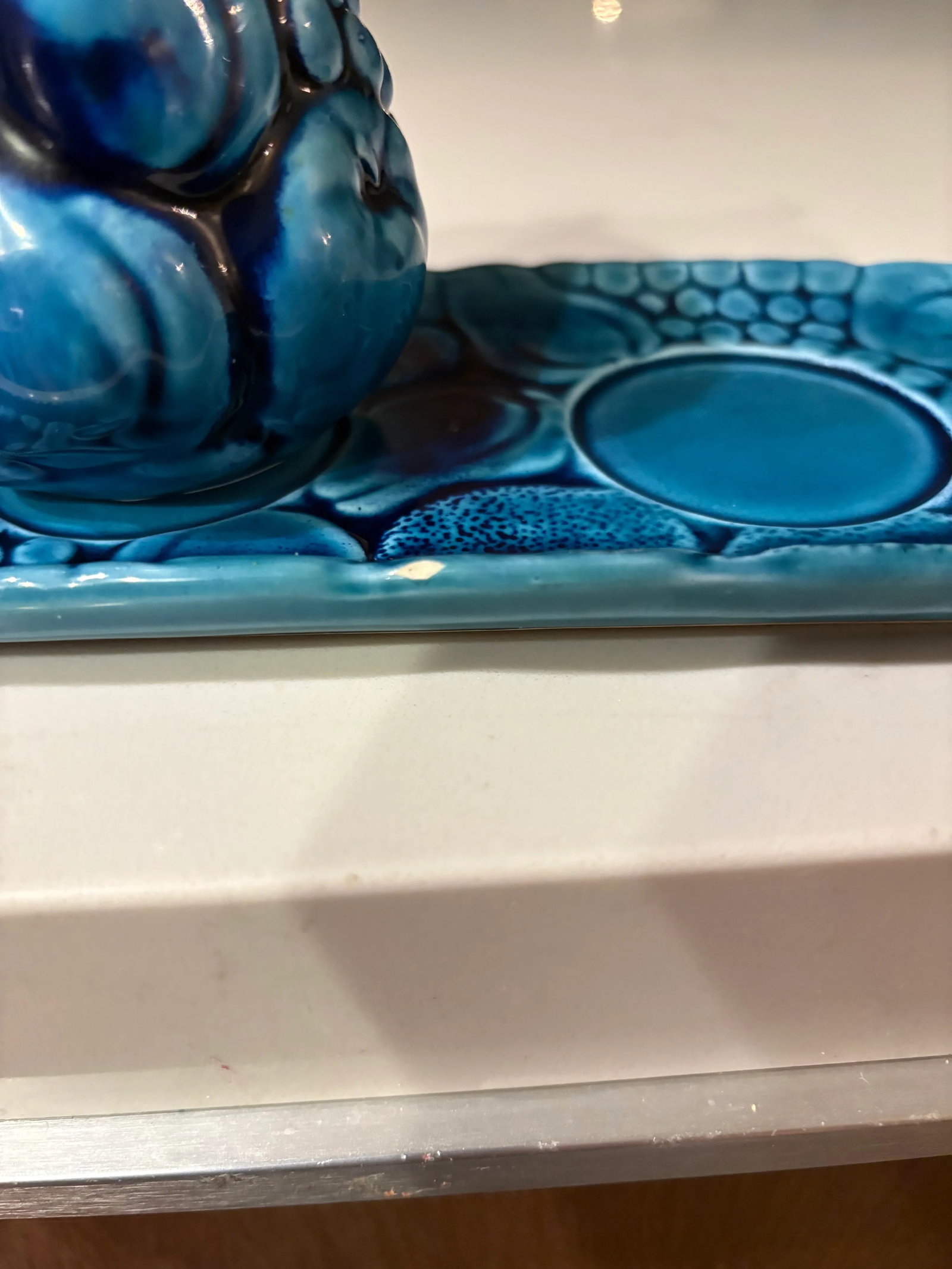 1960's Mood Indigo Blue 3 Piece Condiment Set by Inarco - 9