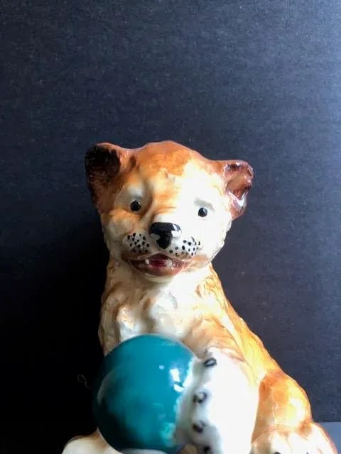 Mid-Century Leopard Kitten Porcelain Figurine, Germany - 2