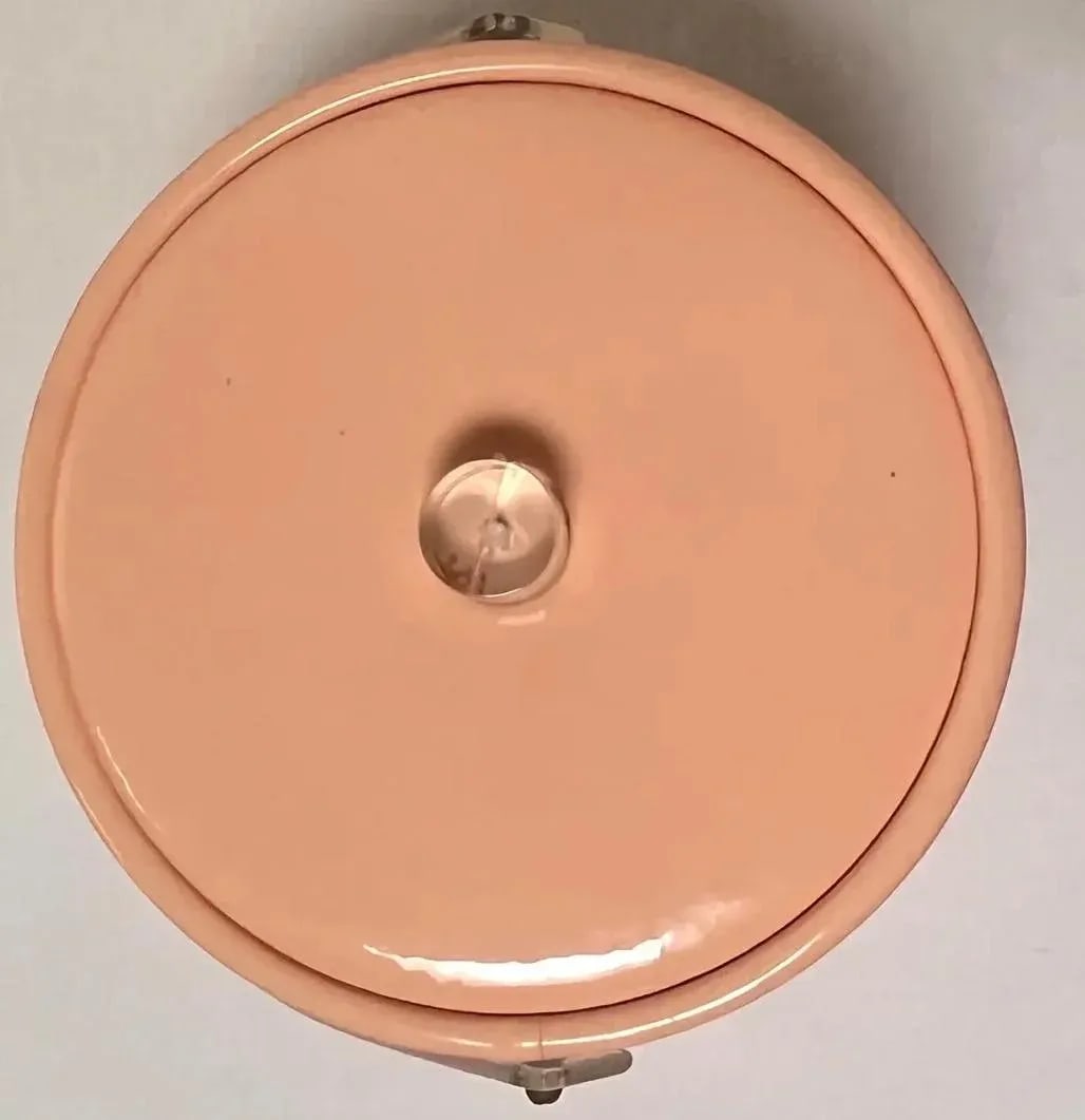 1980's Georges Briard Style Peach Vinyl and Lucite Nautilus Sea Shell Ice Bucket by Specialities Unl - 3