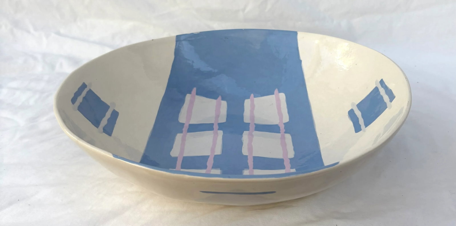 1980's Memphis Style Studio Pottery Bowl, Signed by Artist - 11