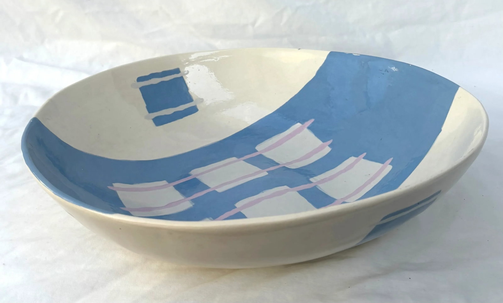 1980's Memphis Style Studio Pottery Bowl, Signed by Artist - 2