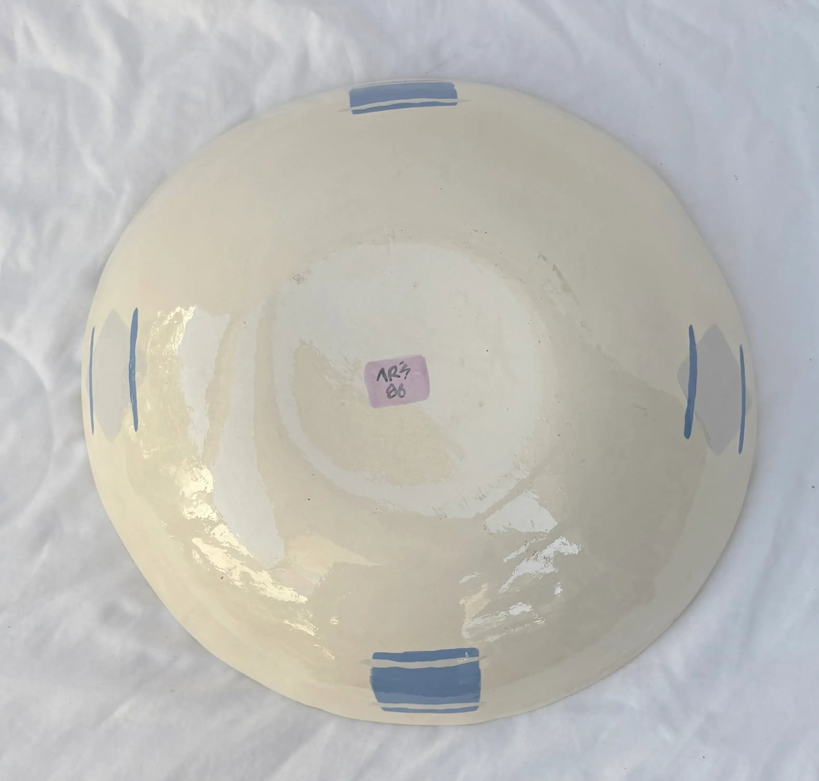 1980's Memphis Style Studio Pottery Bowl, Signed by Artist - 7