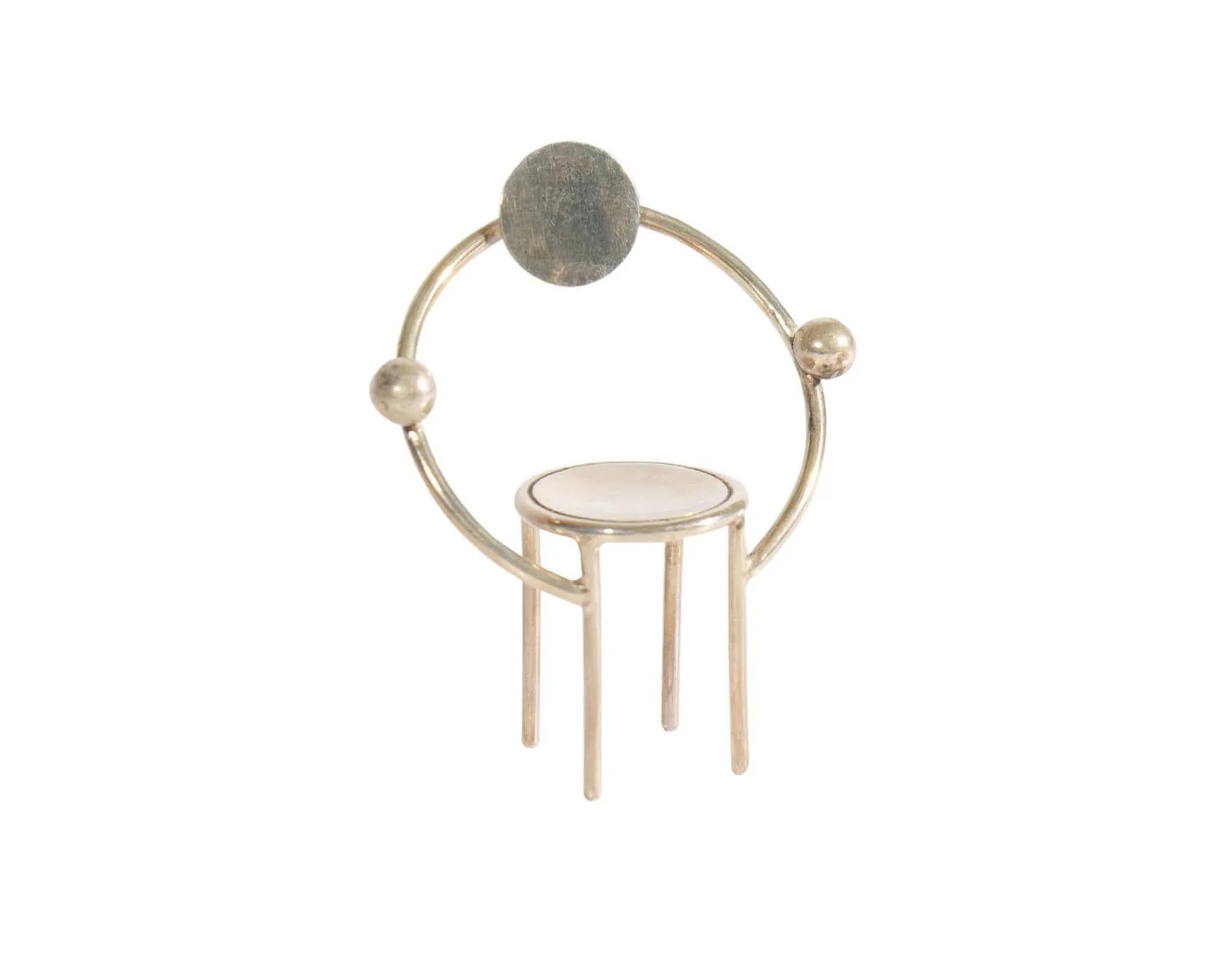 Acme Michele De Lucchi "First" Sterling Silver Miniature Chair - 2