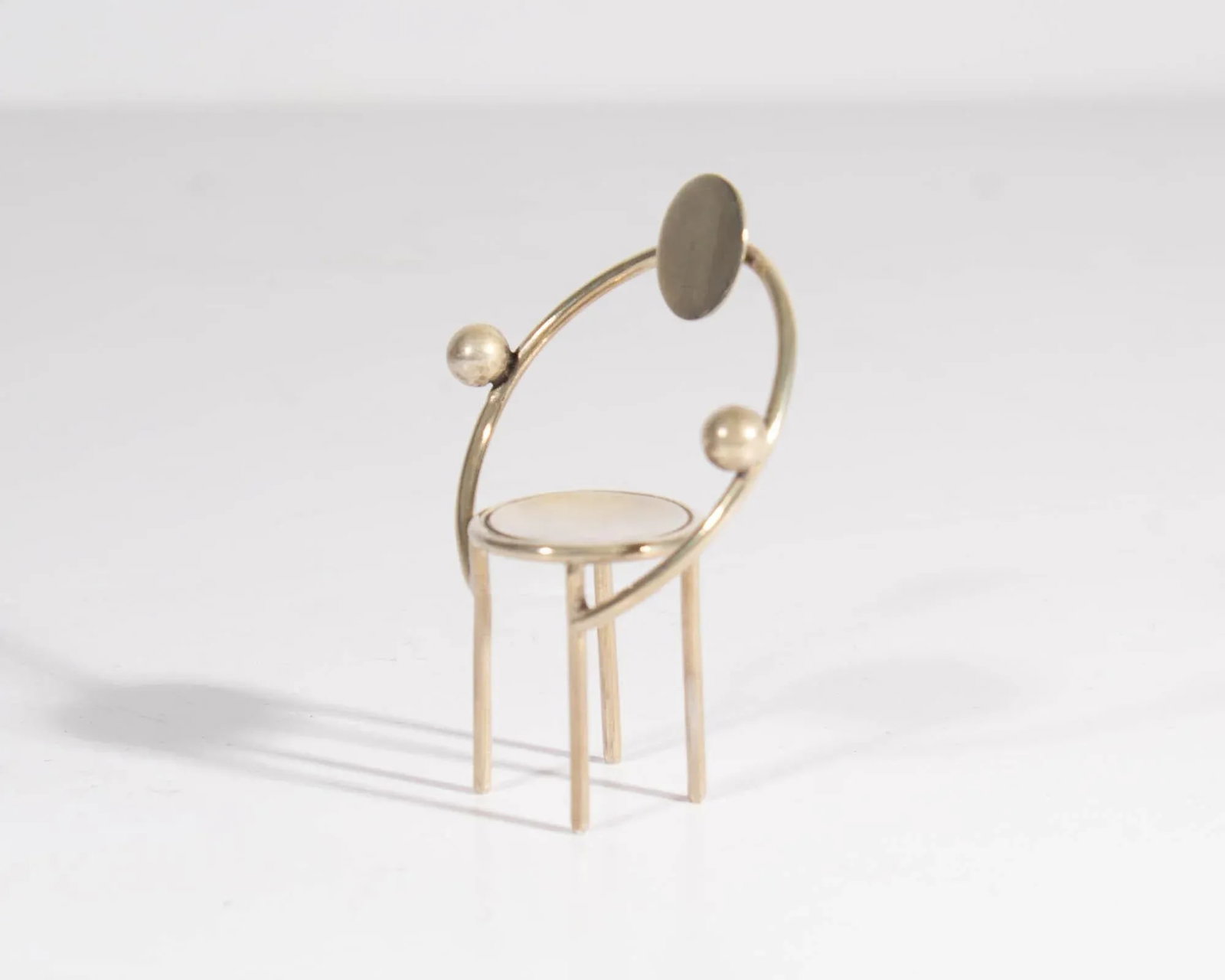 Acme Michele De Lucchi "First" Sterling Silver Miniature Chair - 3