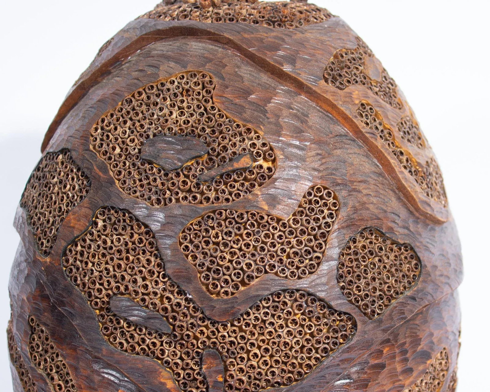 Lloyd Cheney Signed 2007 Sculptural Wooden Vase - 9