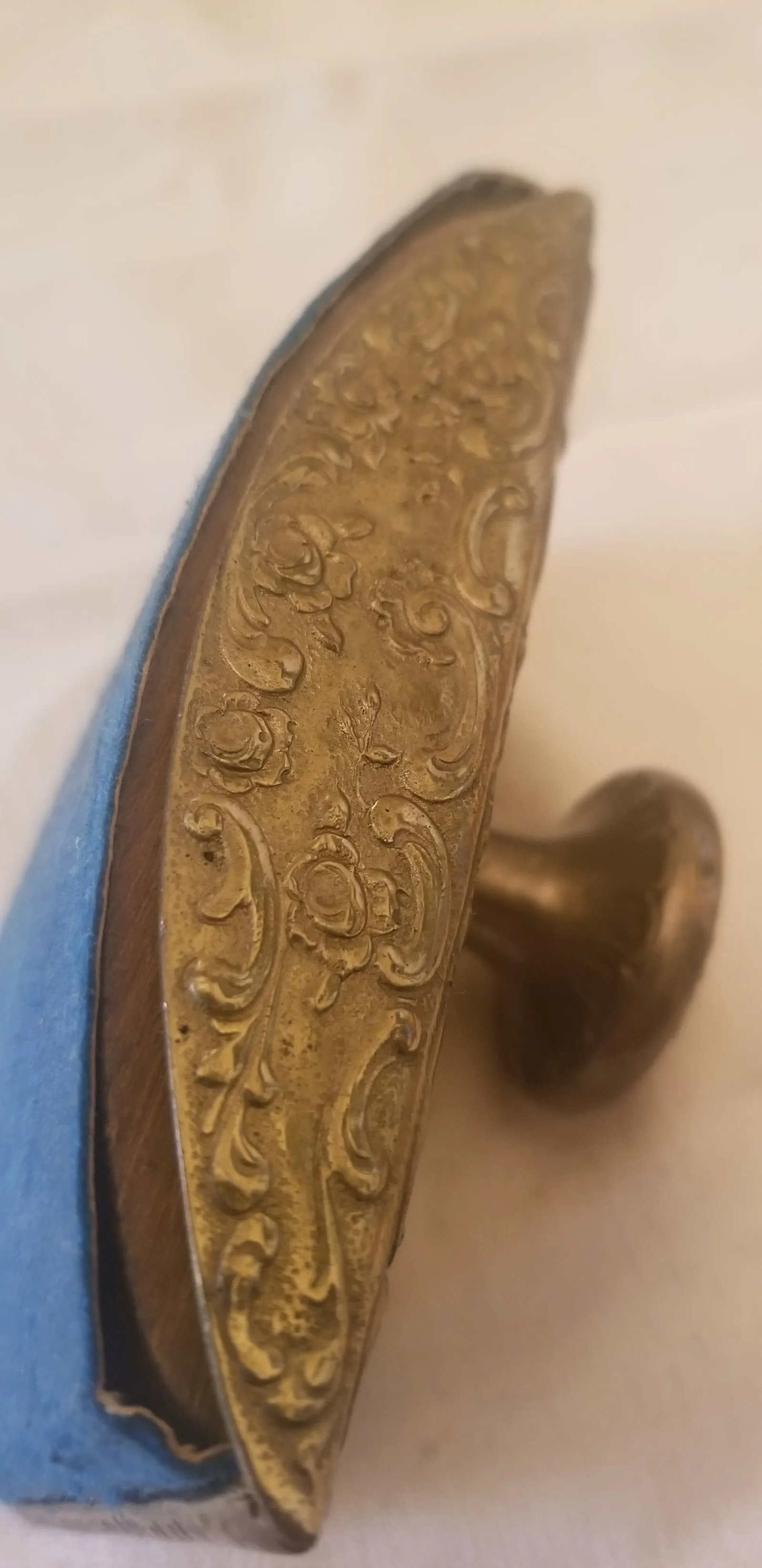 Antique Victorian Brass Inkwell Set of 3 Pieces - 7
