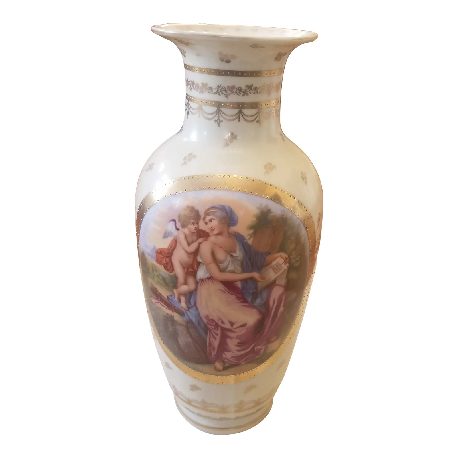 Late 19th Century Victorian Porcelain Vase: Beautiful Late 19th century Marked Victoria Austria Neoclassical Motif Vase Condition: Alterations: Original Condition Unaltered Imperfections: Some Imperfections Condition Notes: Excellant