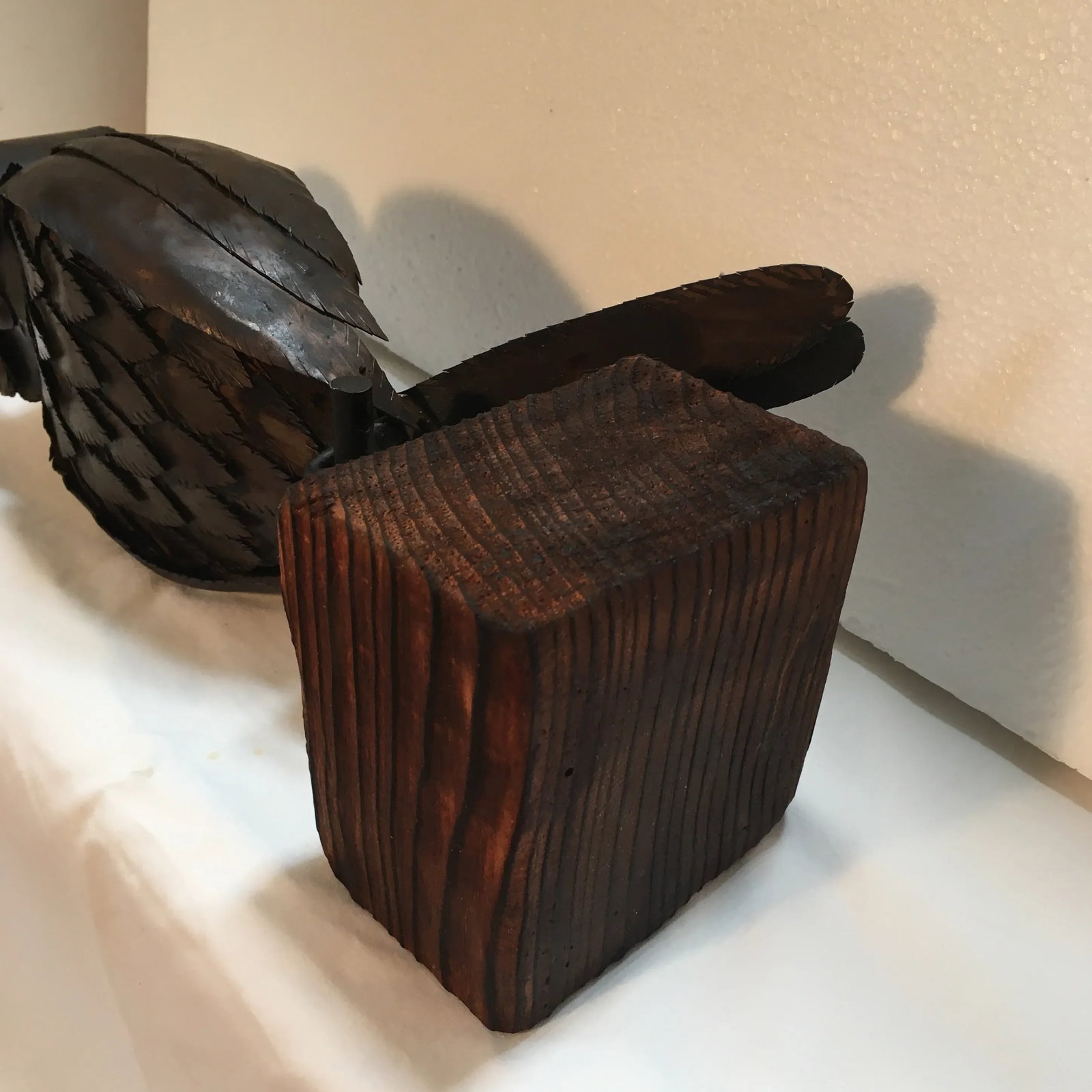 1960s Brutalist Goolgly Eyed Owl Sculpture - 10