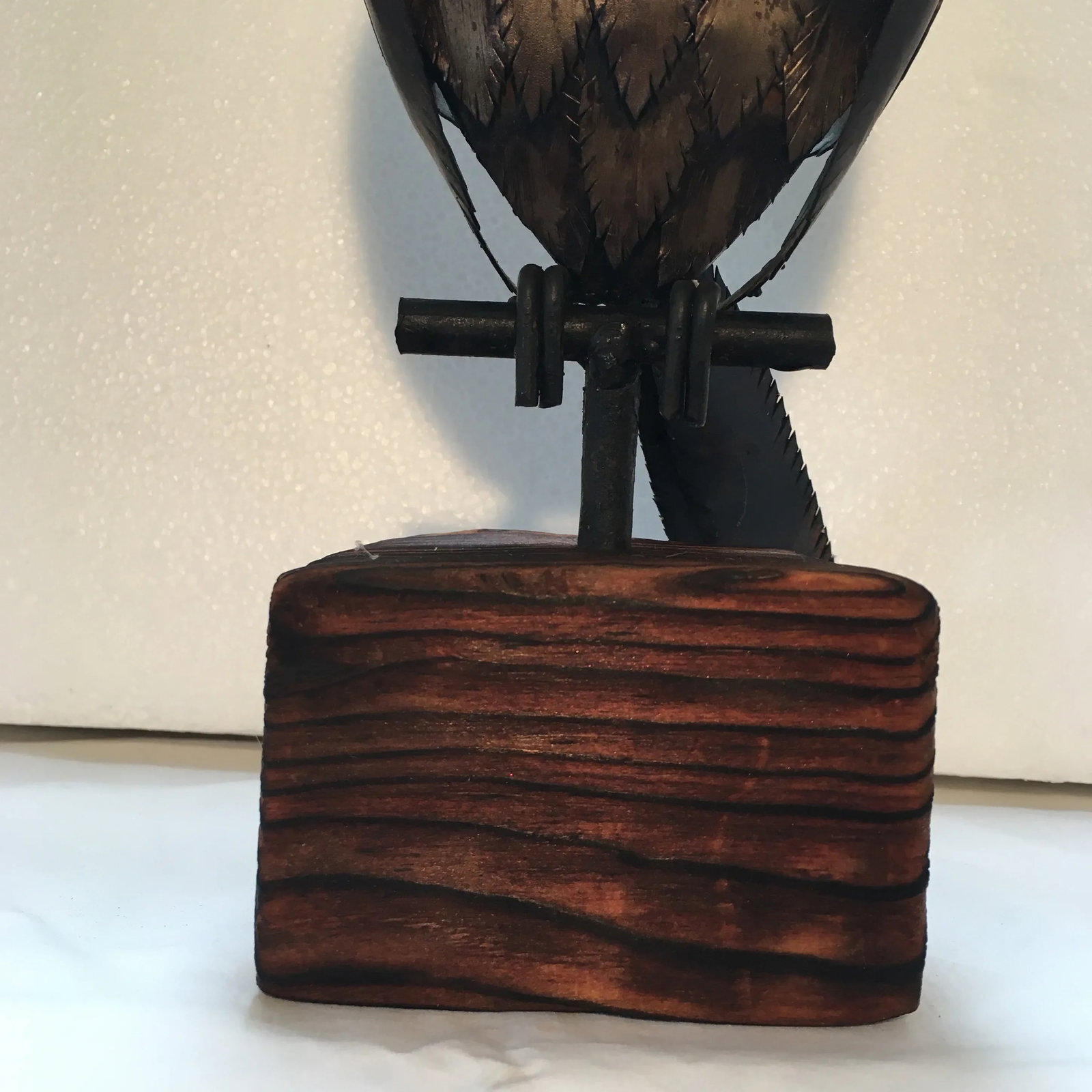 1960s Brutalist Goolgly Eyed Owl Sculpture - 8