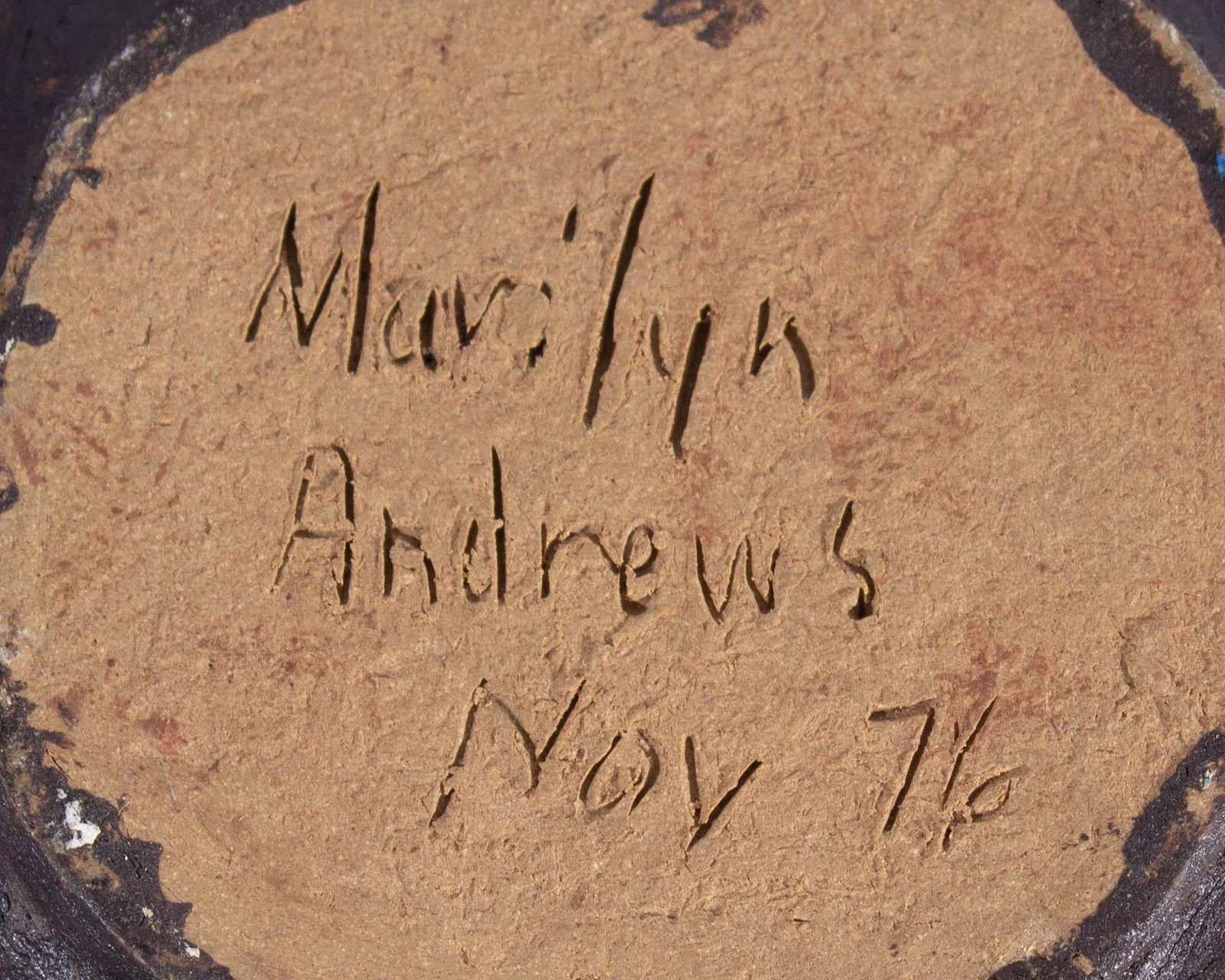 Marilyn Andrews 1976 Signed Studio Pottery Vessel - 6