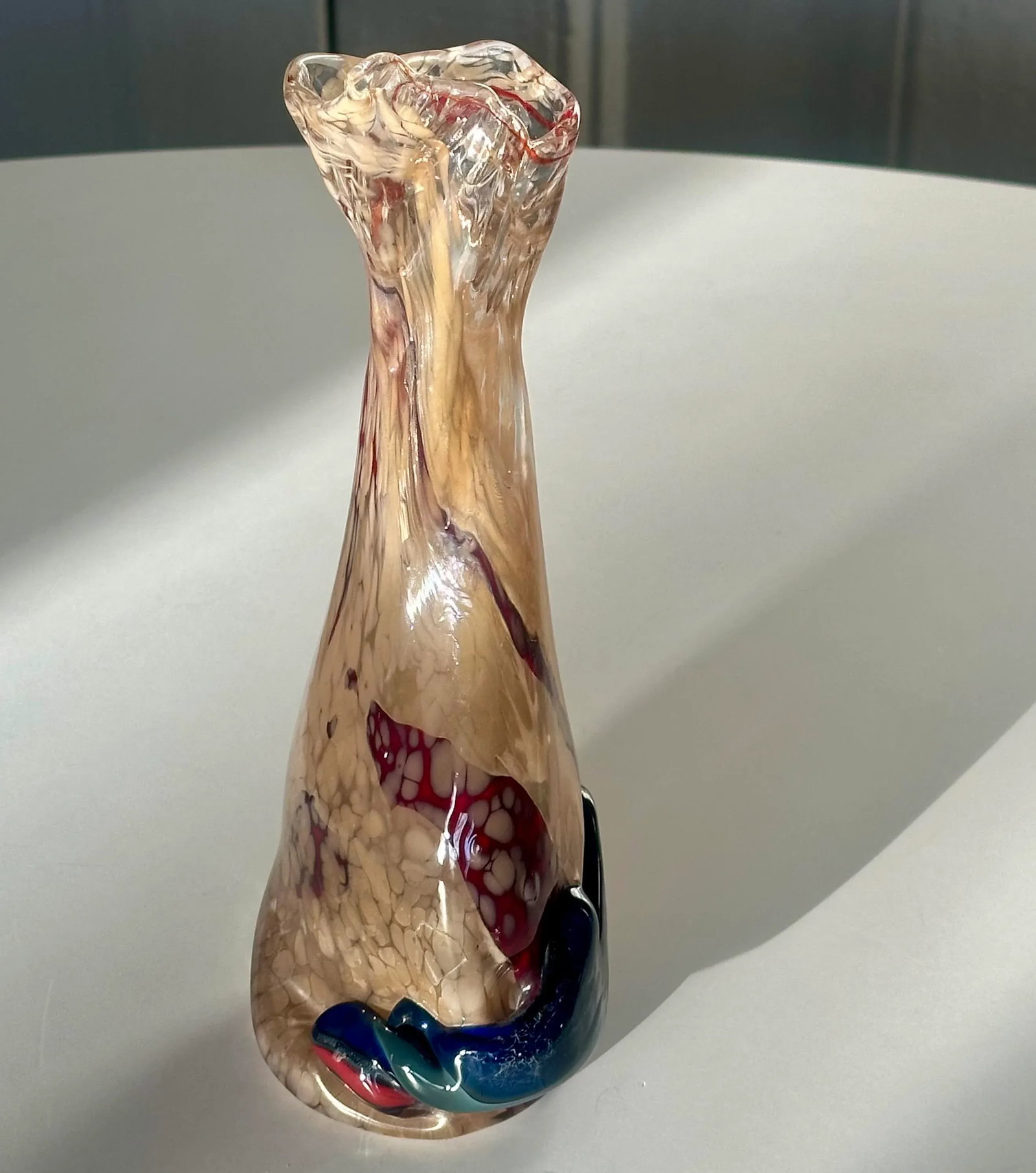 Barbarico Cenedese Art Glass Vase Murano Italy 1970s Post Modern - 2