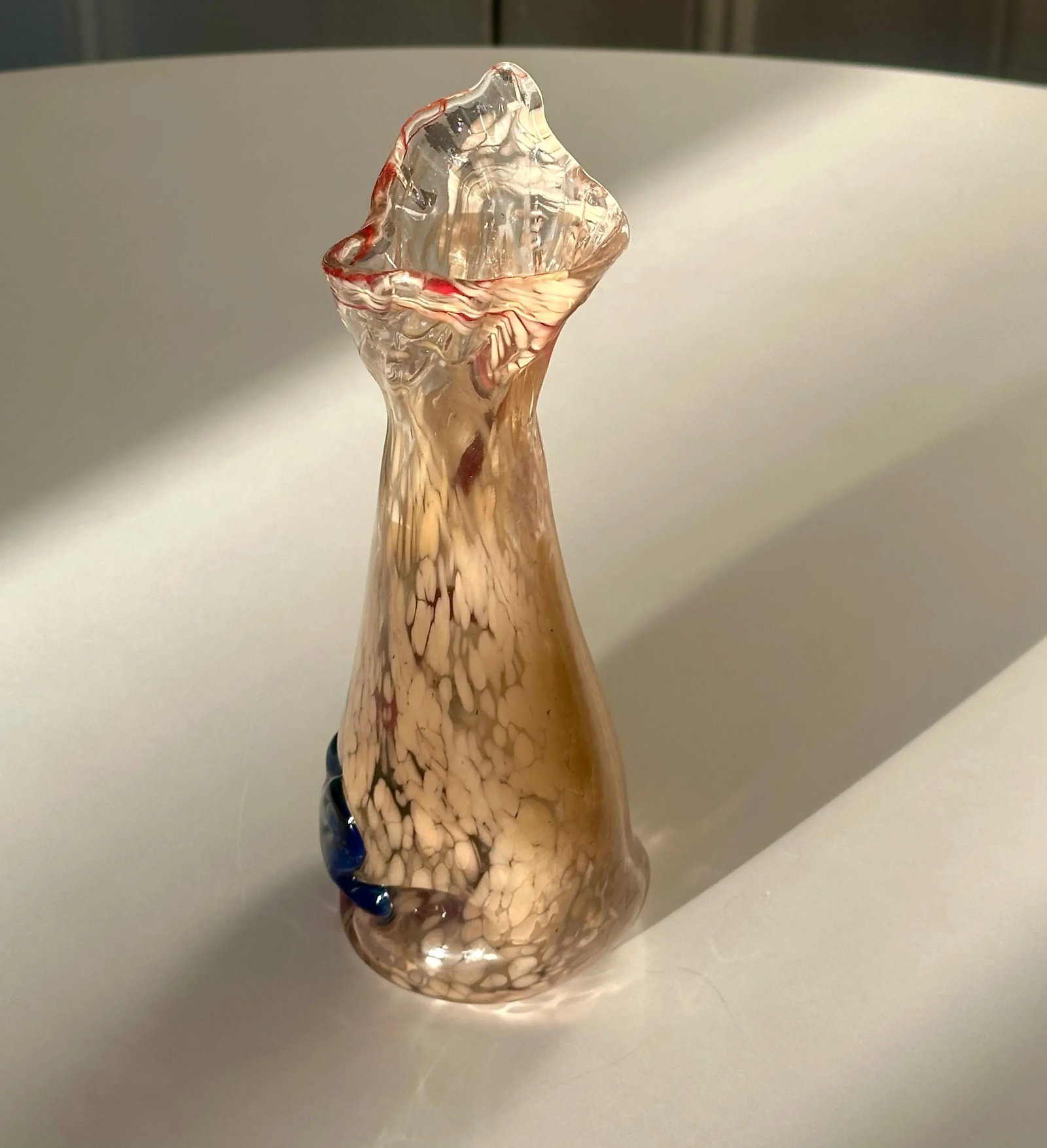 Barbarico Cenedese Art Glass Vase Murano Italy 1970s Post Modern - 4